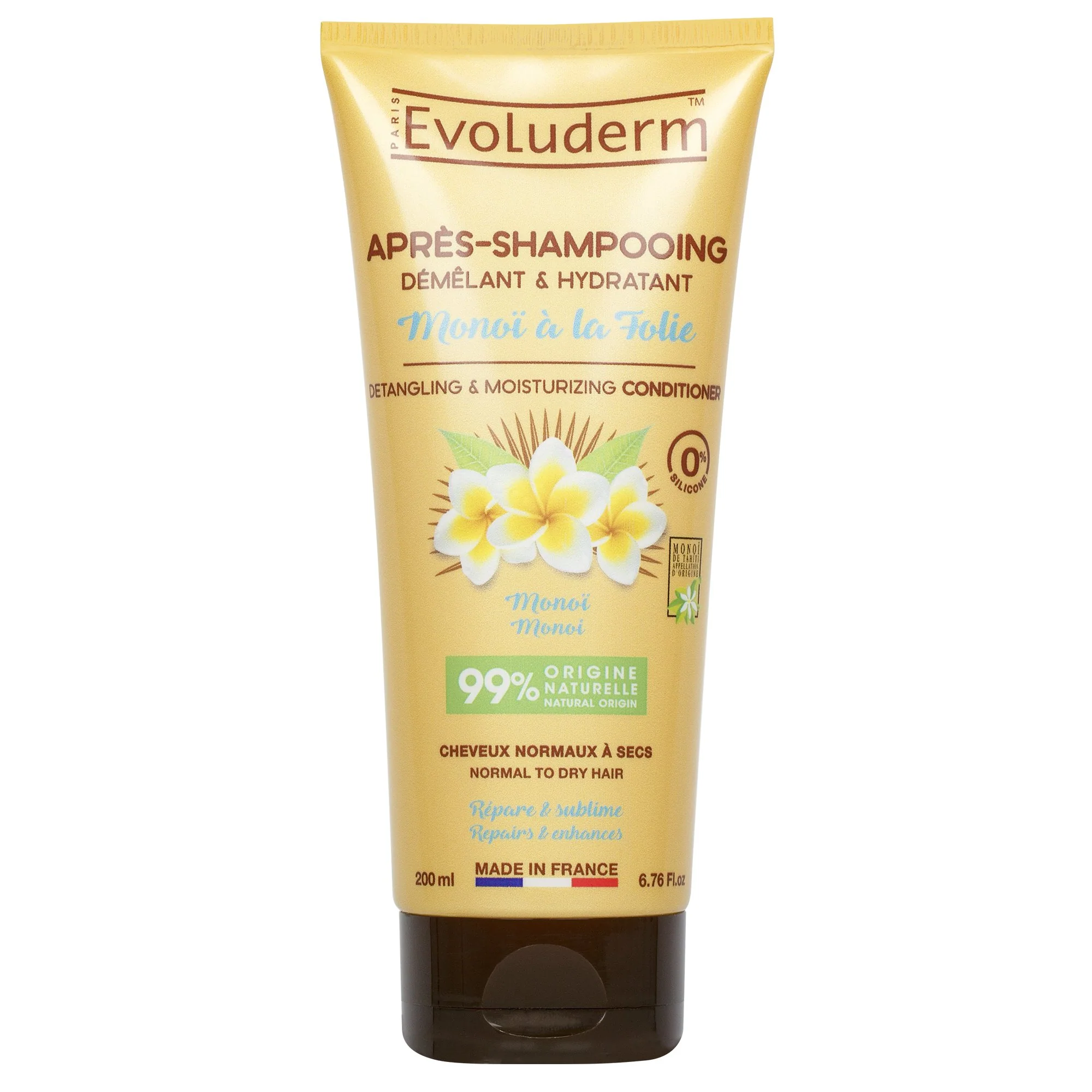 Après shampoing démêlant et hydratant monoï à la folie