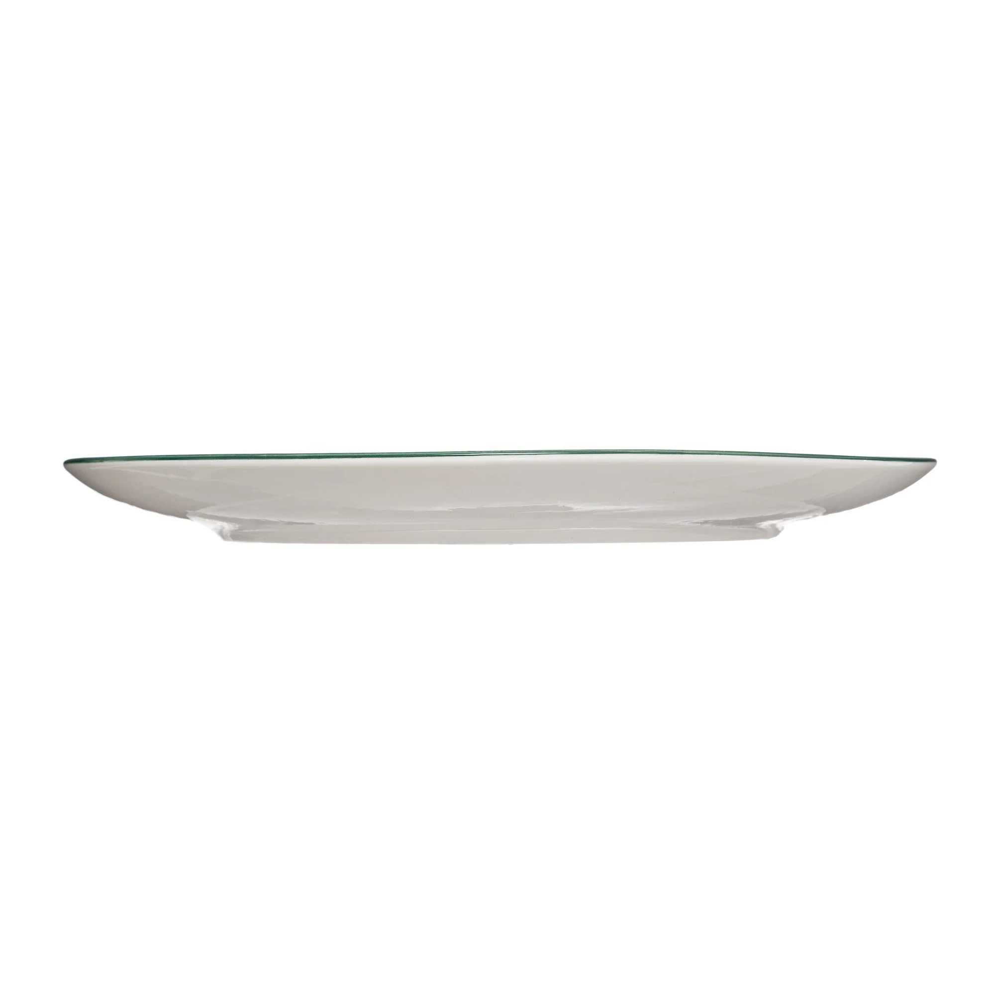 Assiette à dessert en porcelaine imprimé feuilles vertes 19cm - Image 3
