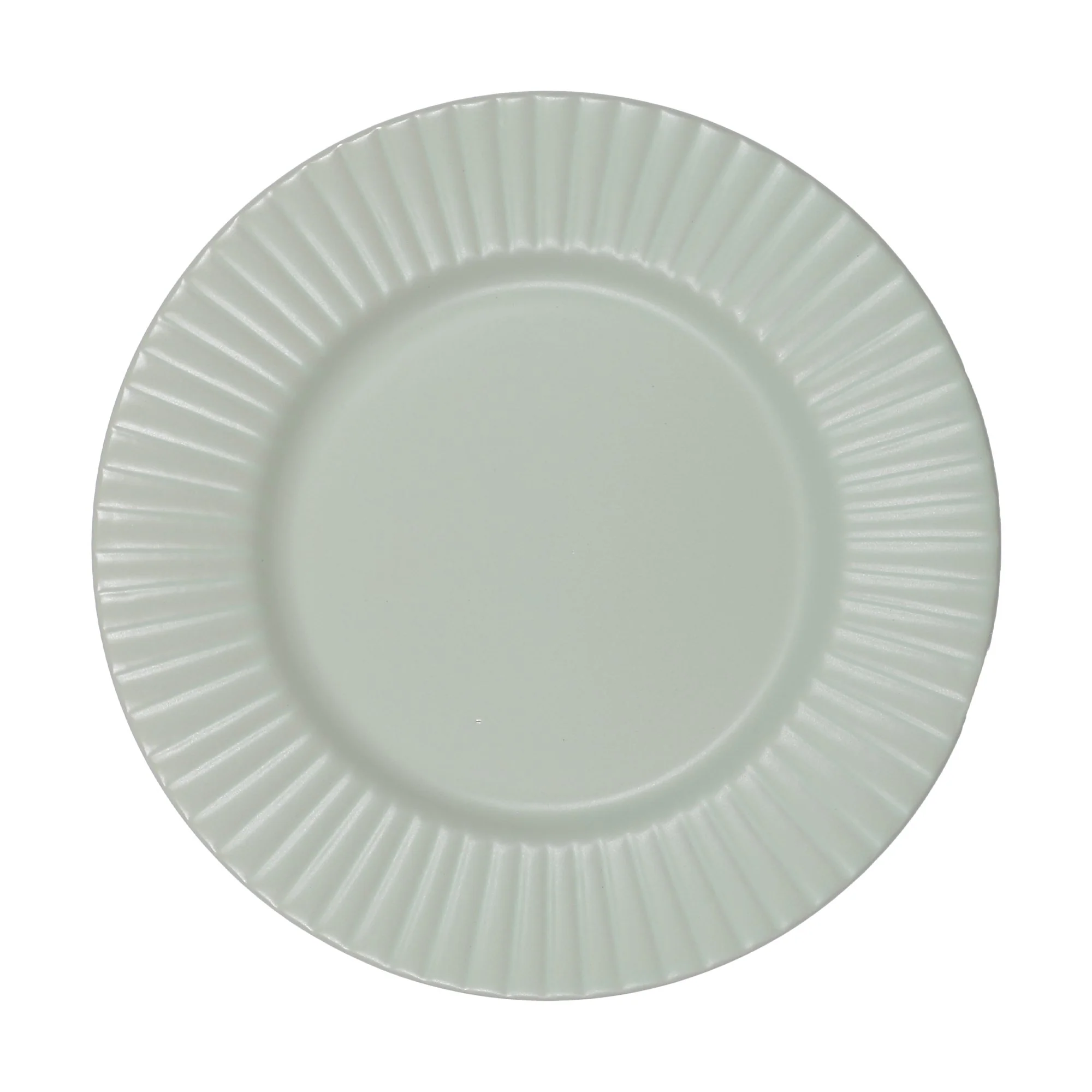 Assiette à dessert Zoan en céramique avec bordure striée  - Vert - Image 2