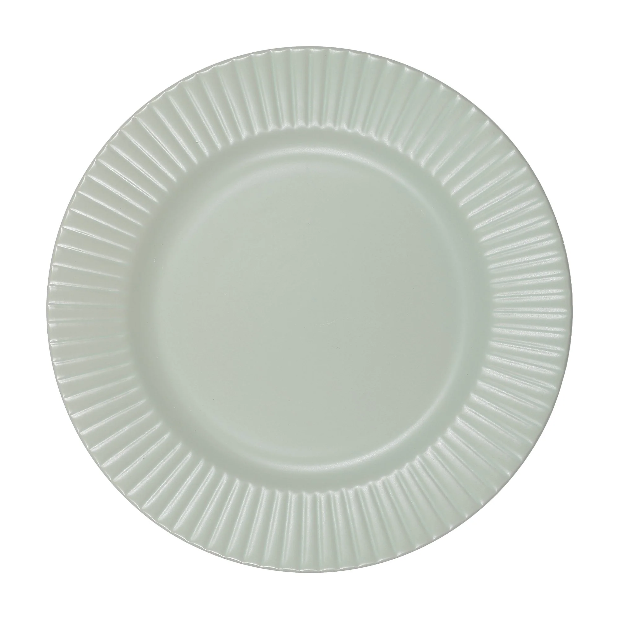 Assiette plate Zoan en céramique avec bordure  - Beige - Image 4