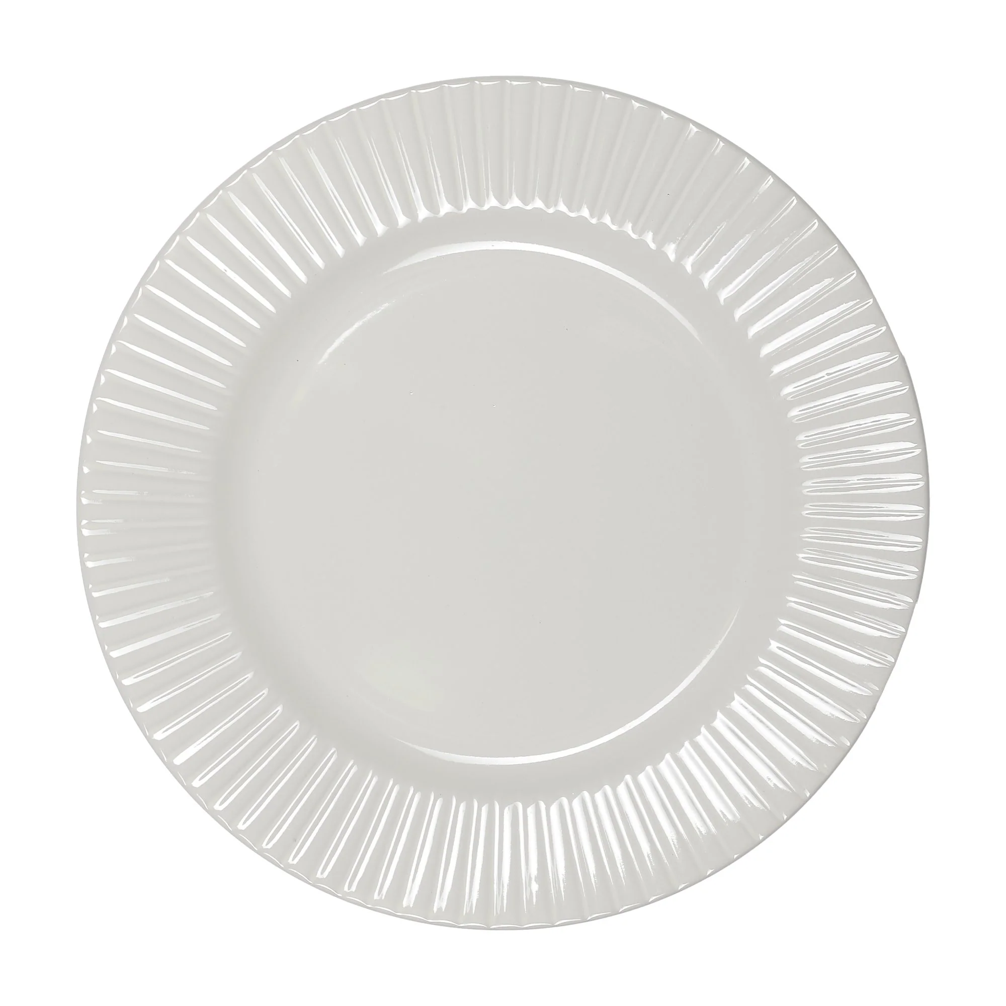 Assiette plate Zoan en céramique avec bordure  - Vert - Image 2