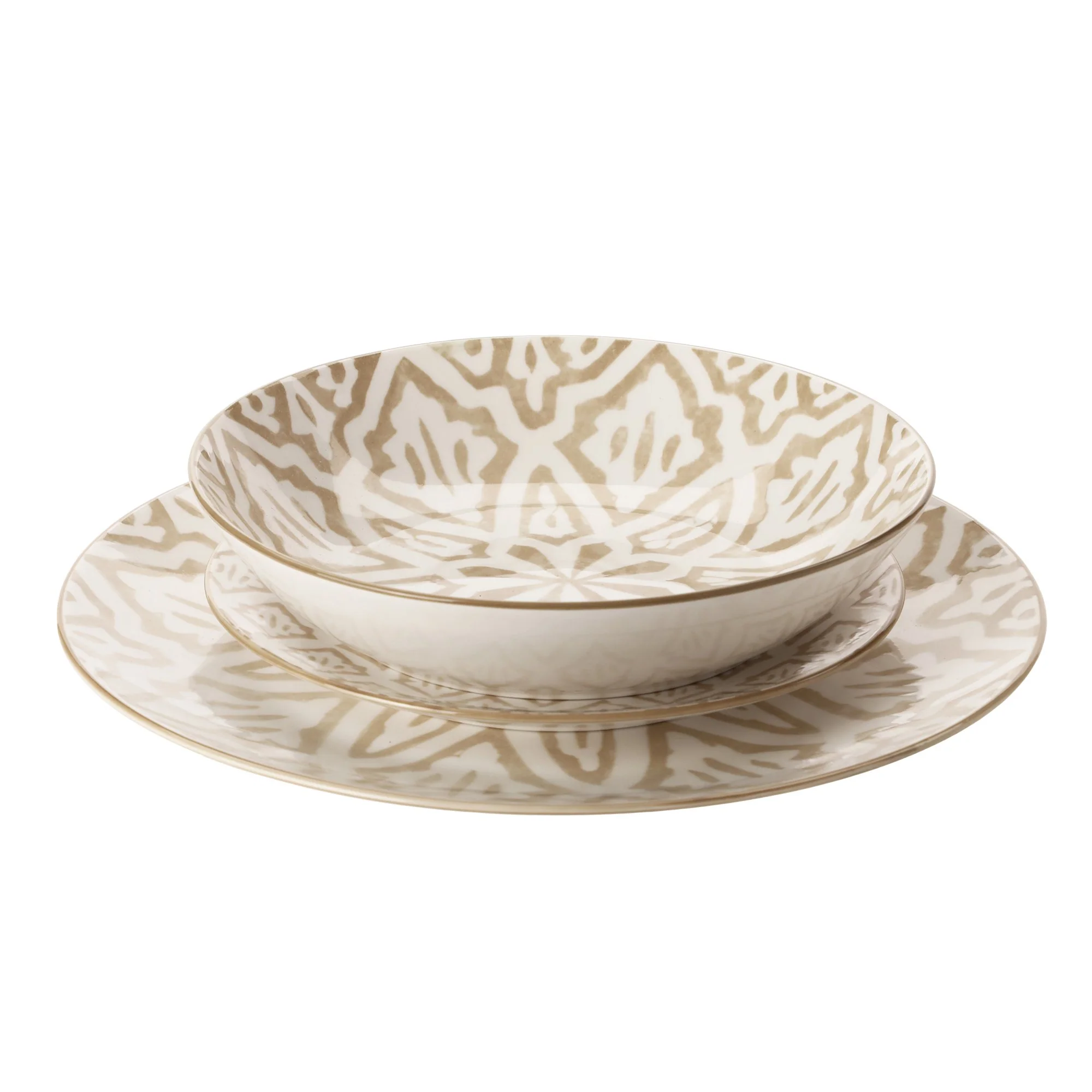 Assortiment de 12 pièces de service de table arabesque - Gris - Image 3