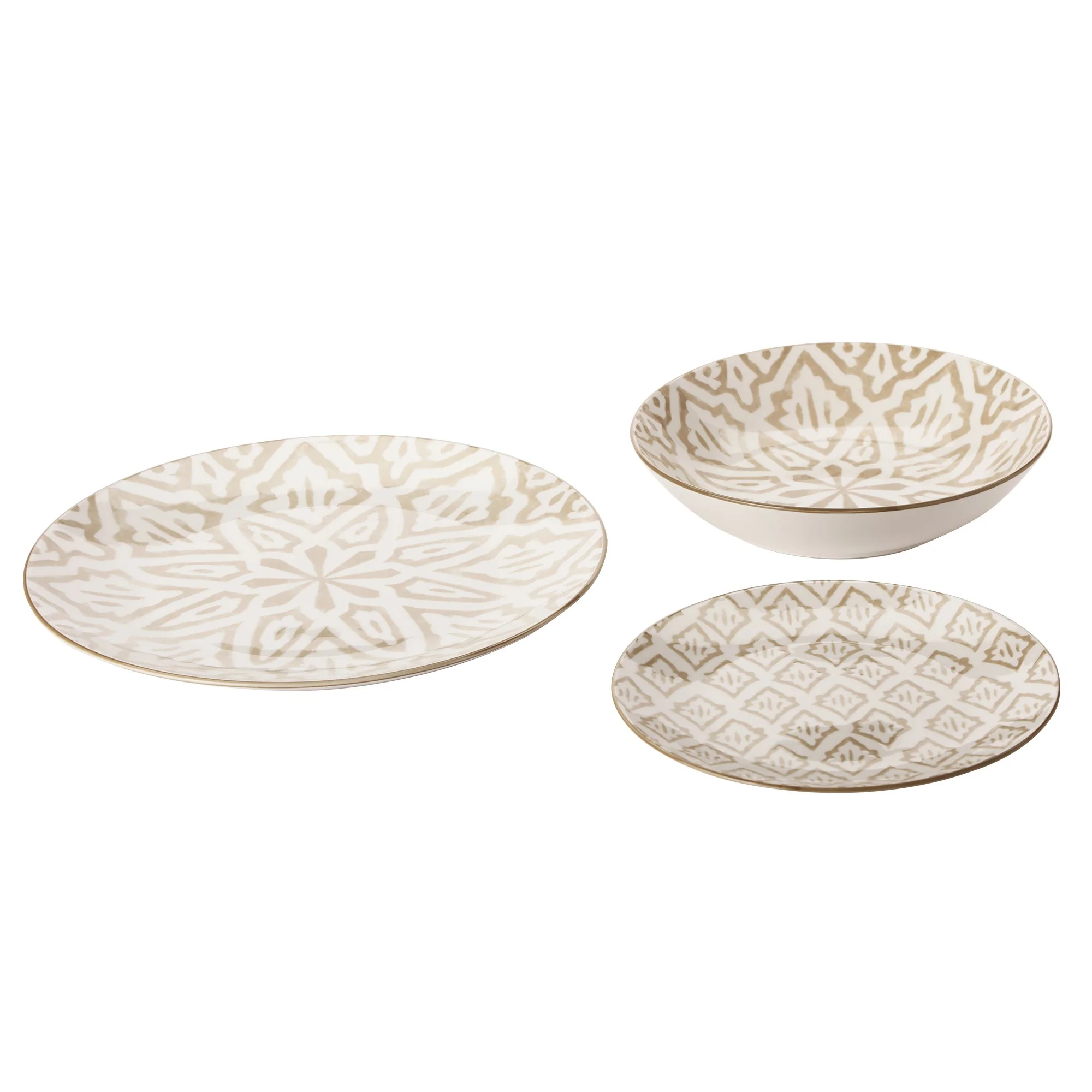 Assortiment de 12 pièces de service de table arabesque - Gris - Image 4