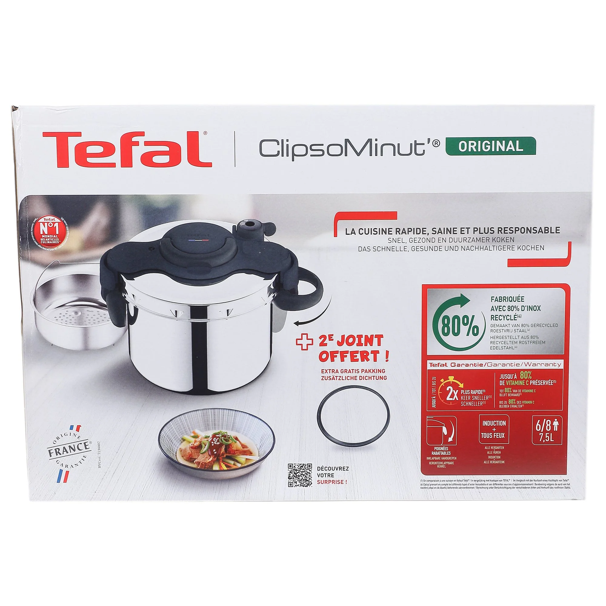 Autocuiseur Clipso minut easy evidence 7,5L