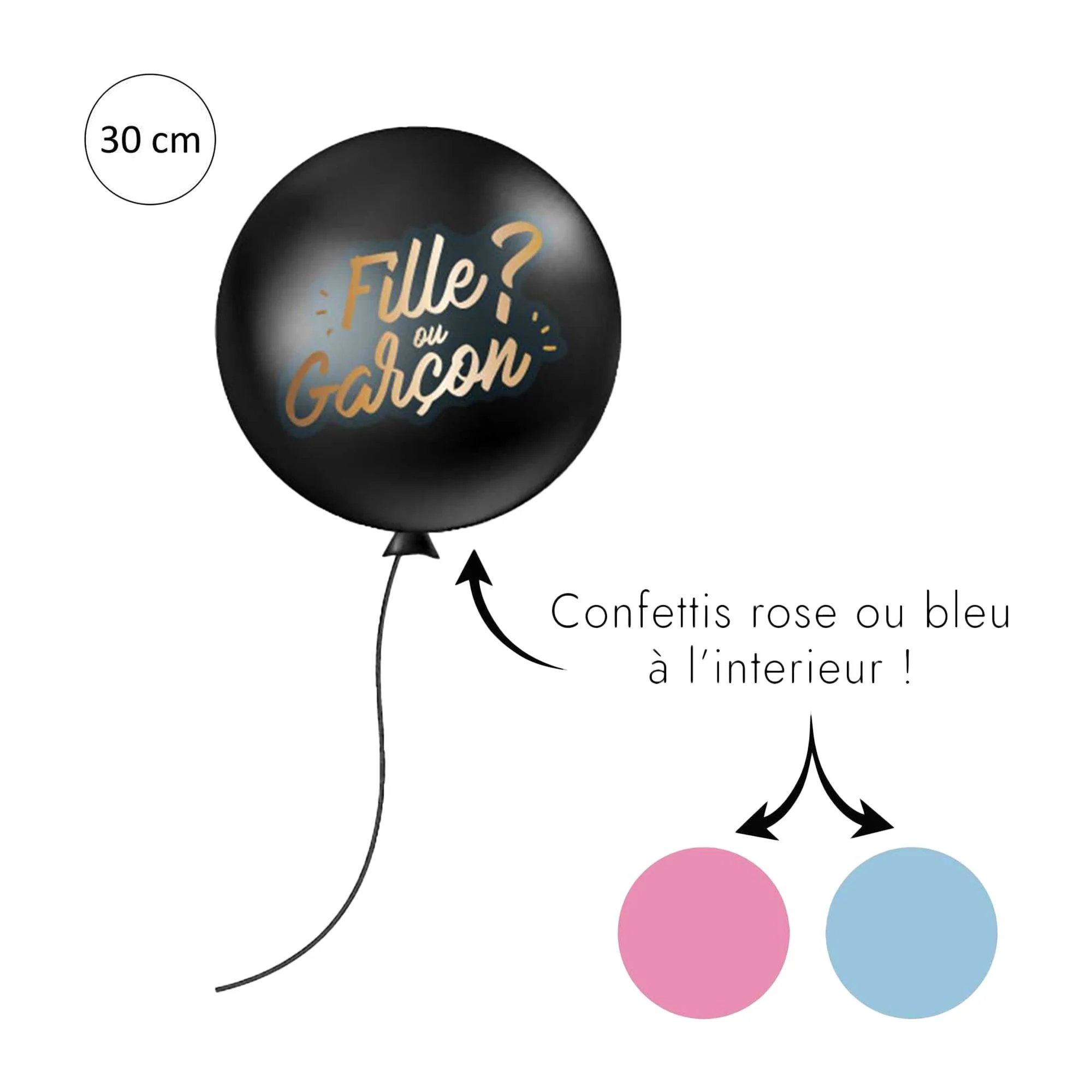 Ballon confettis gender reveal - Image 3