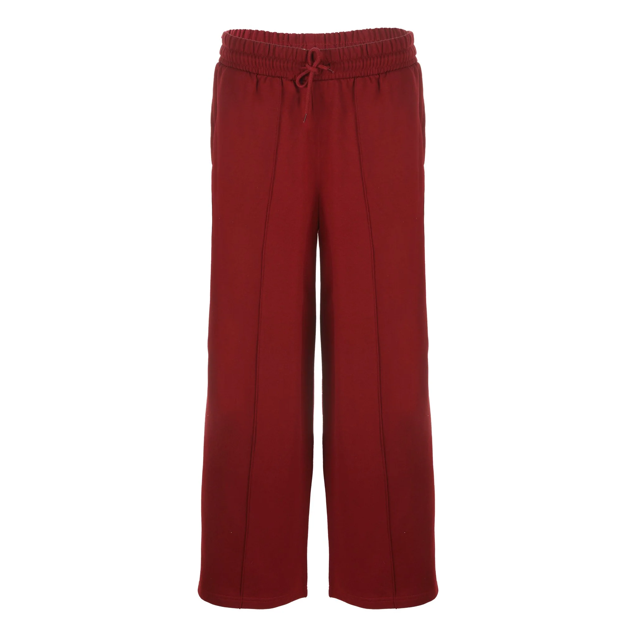 Bas de jogging large Ă bandes - Rouge