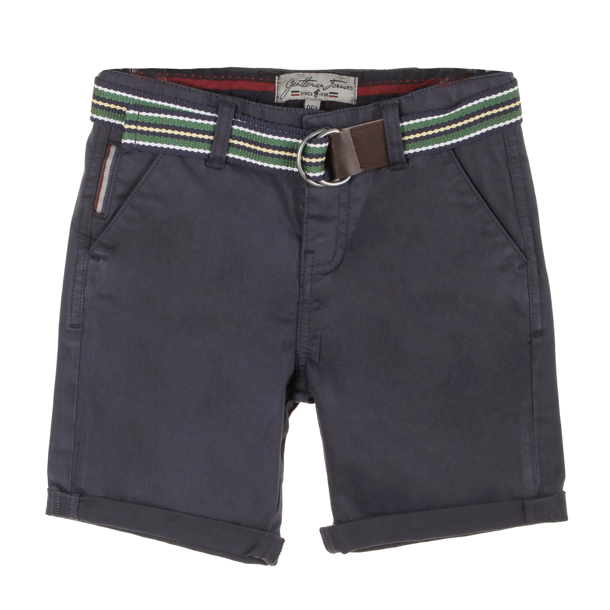 Bermuda avec ceinture 3/12 ans - Bleu foncé