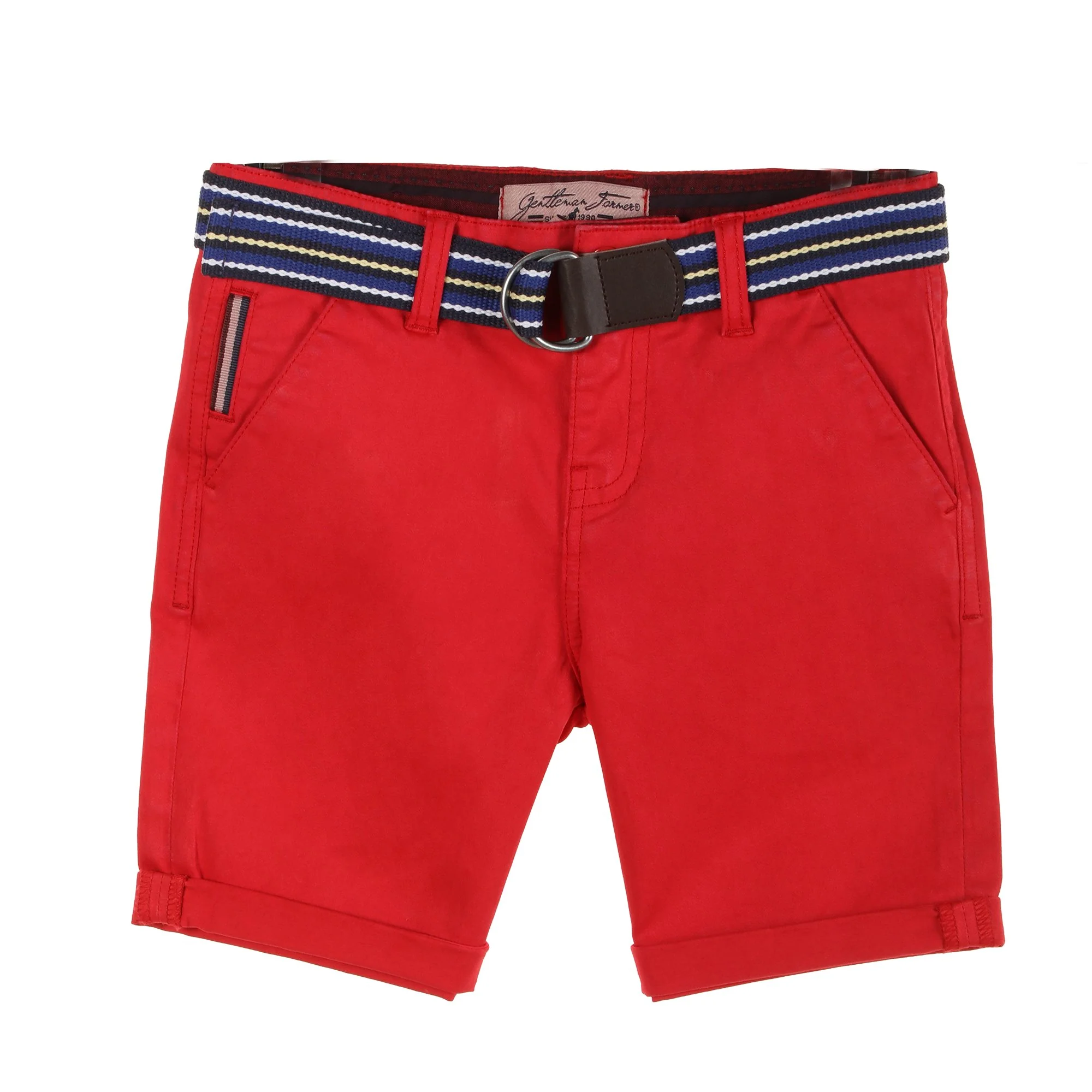 Bermuda avec ceinture 3/12 ans - Bleu foncé - Image 3