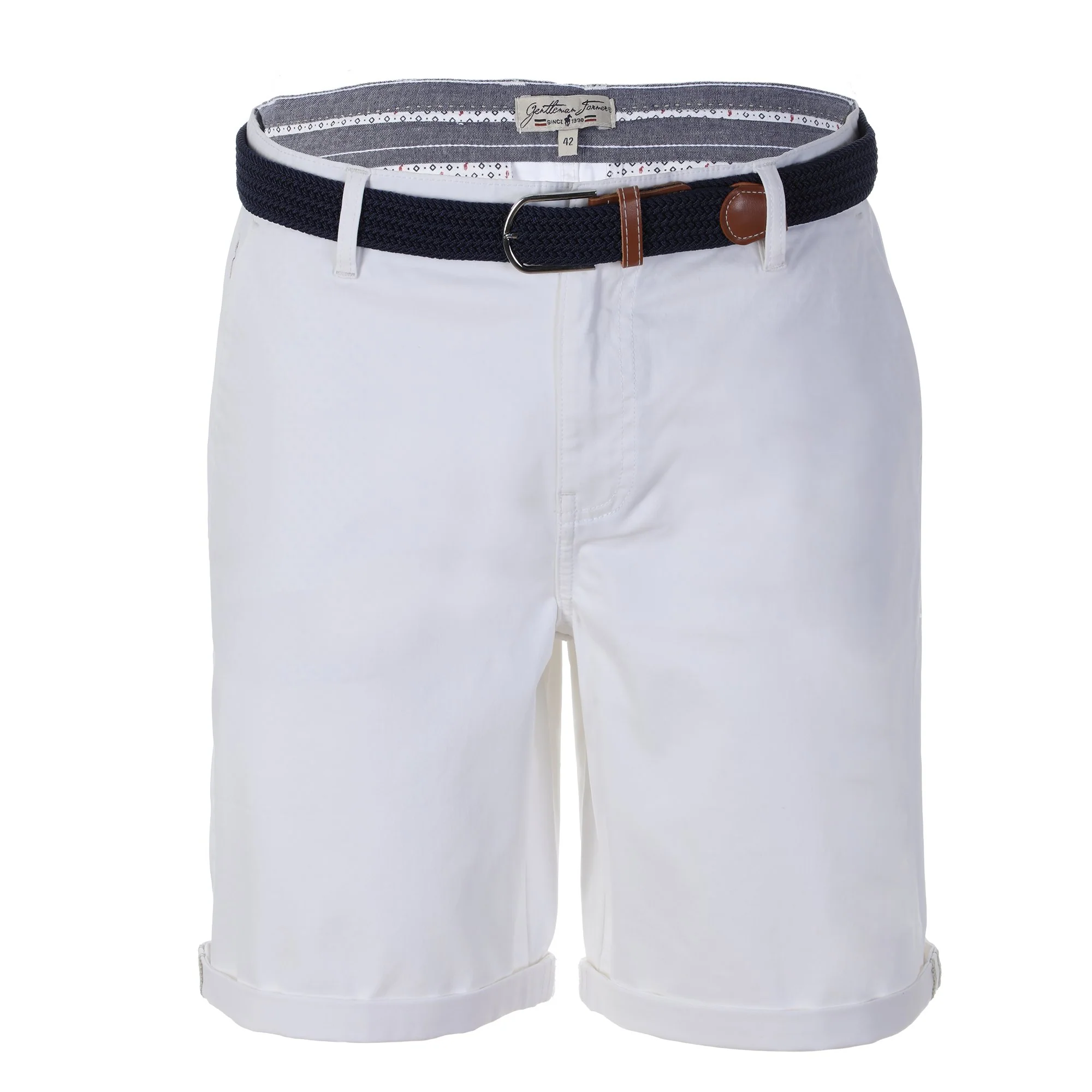 Bermuda avec ceinture - Blanc
