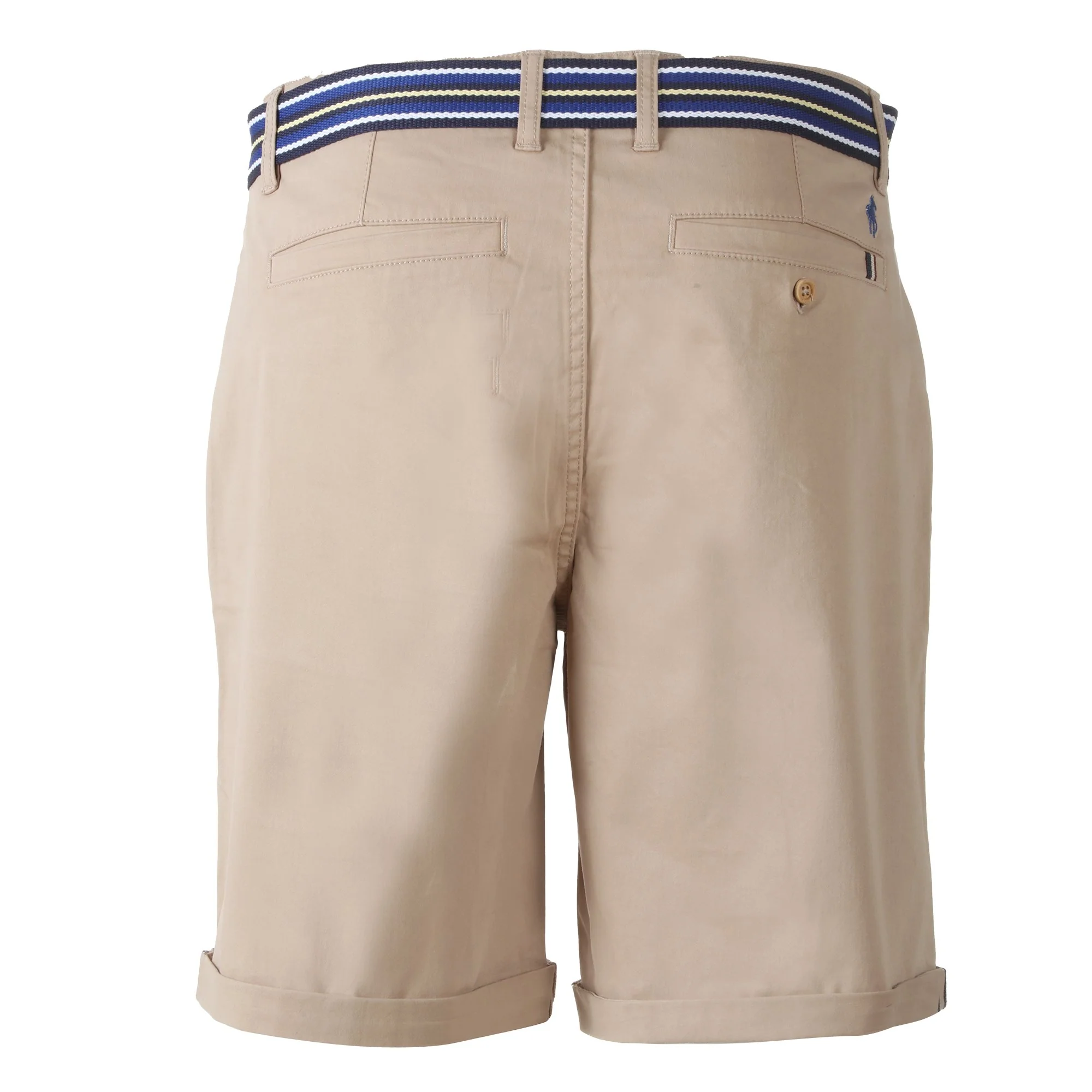 Bermuda en satin avec ceinture  - Bleu - Image 2