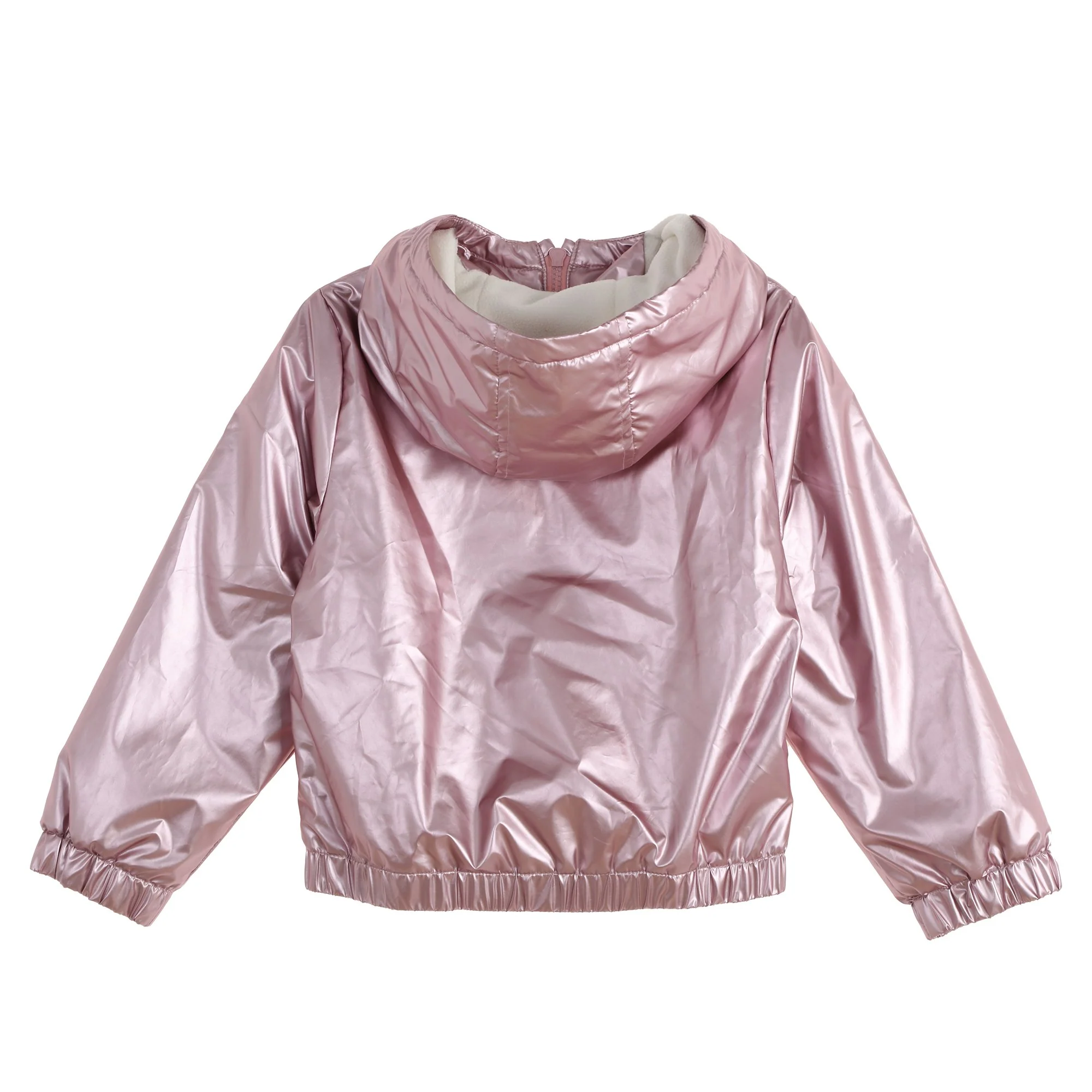 Blouson Brillant avec Doublure Polaire  - Rose - Image 2