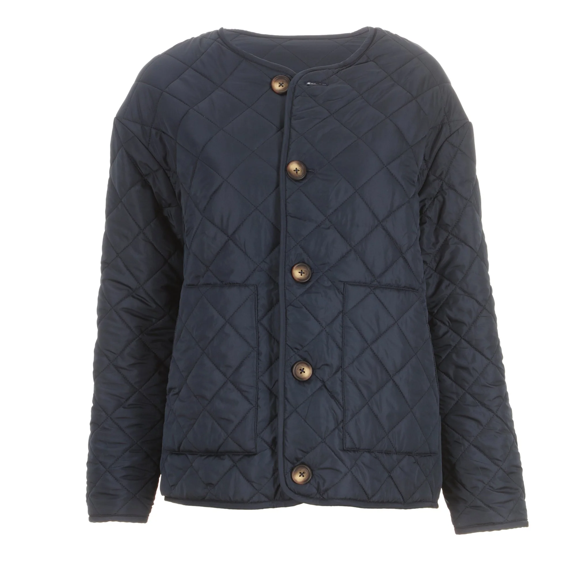 Blouson réversible en sherpa - Bleu foncé - Image 3