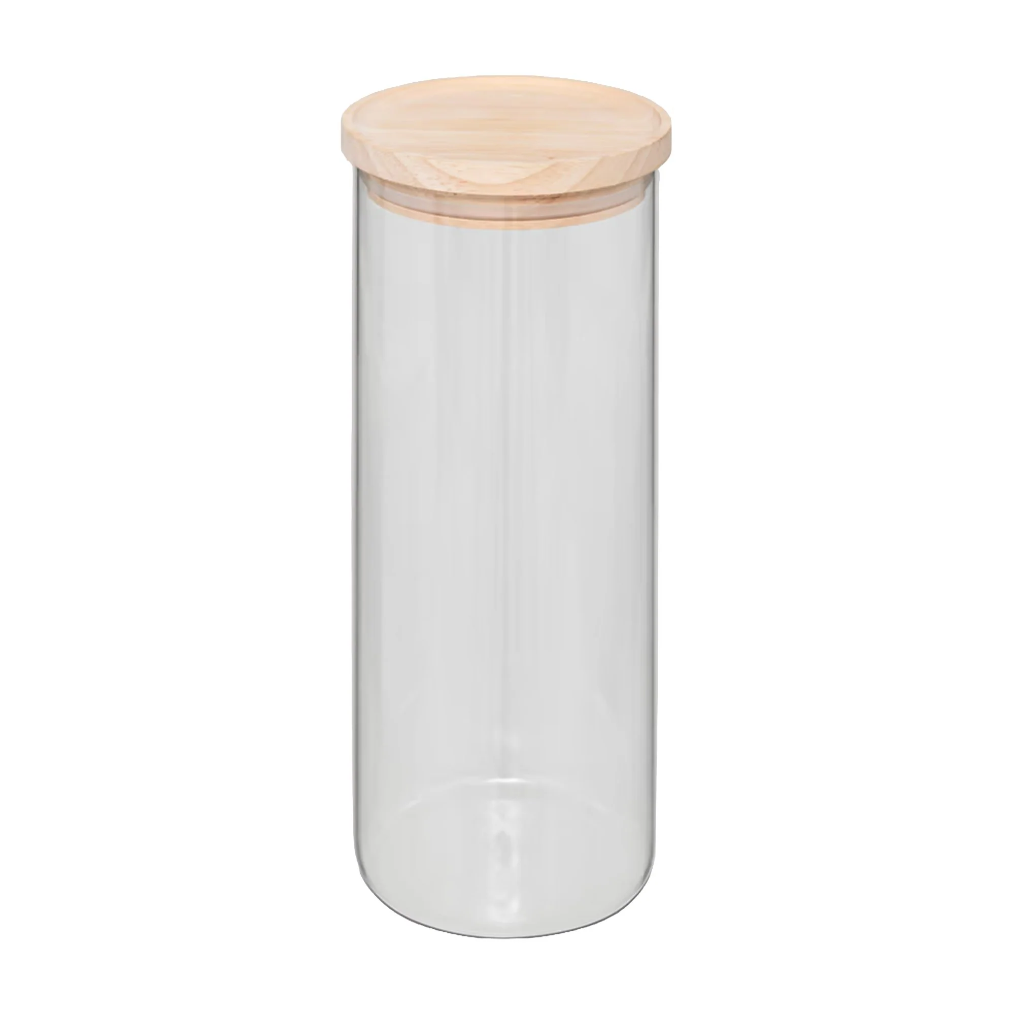 Bocal en verre avec couvercle en bois 1.6L