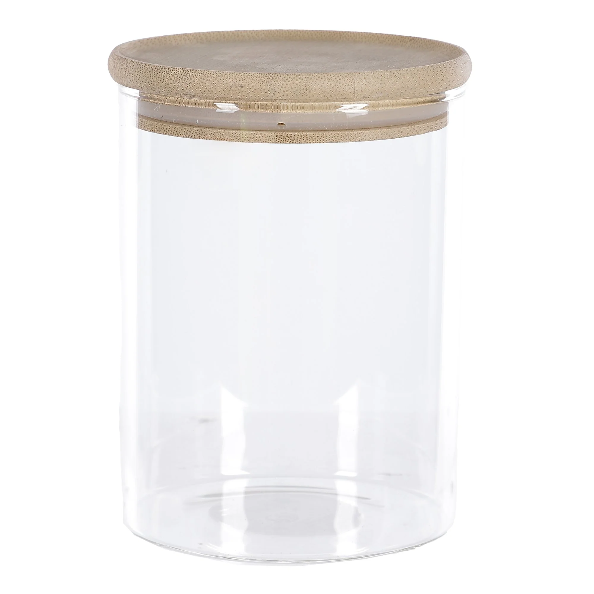 Bocal en verre + couvercle en bambou 0.8L