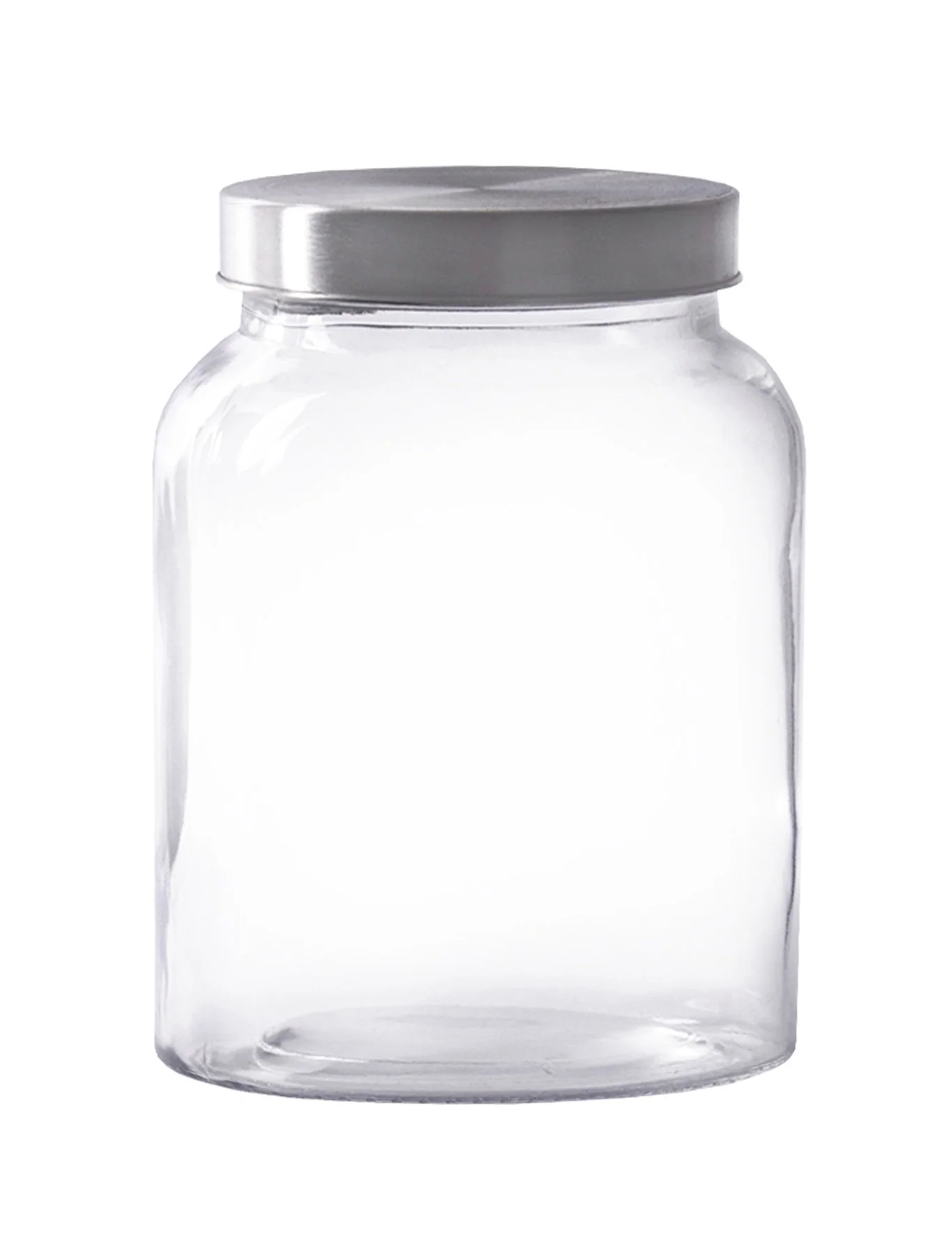 Bocal en verre + couvercle en inox