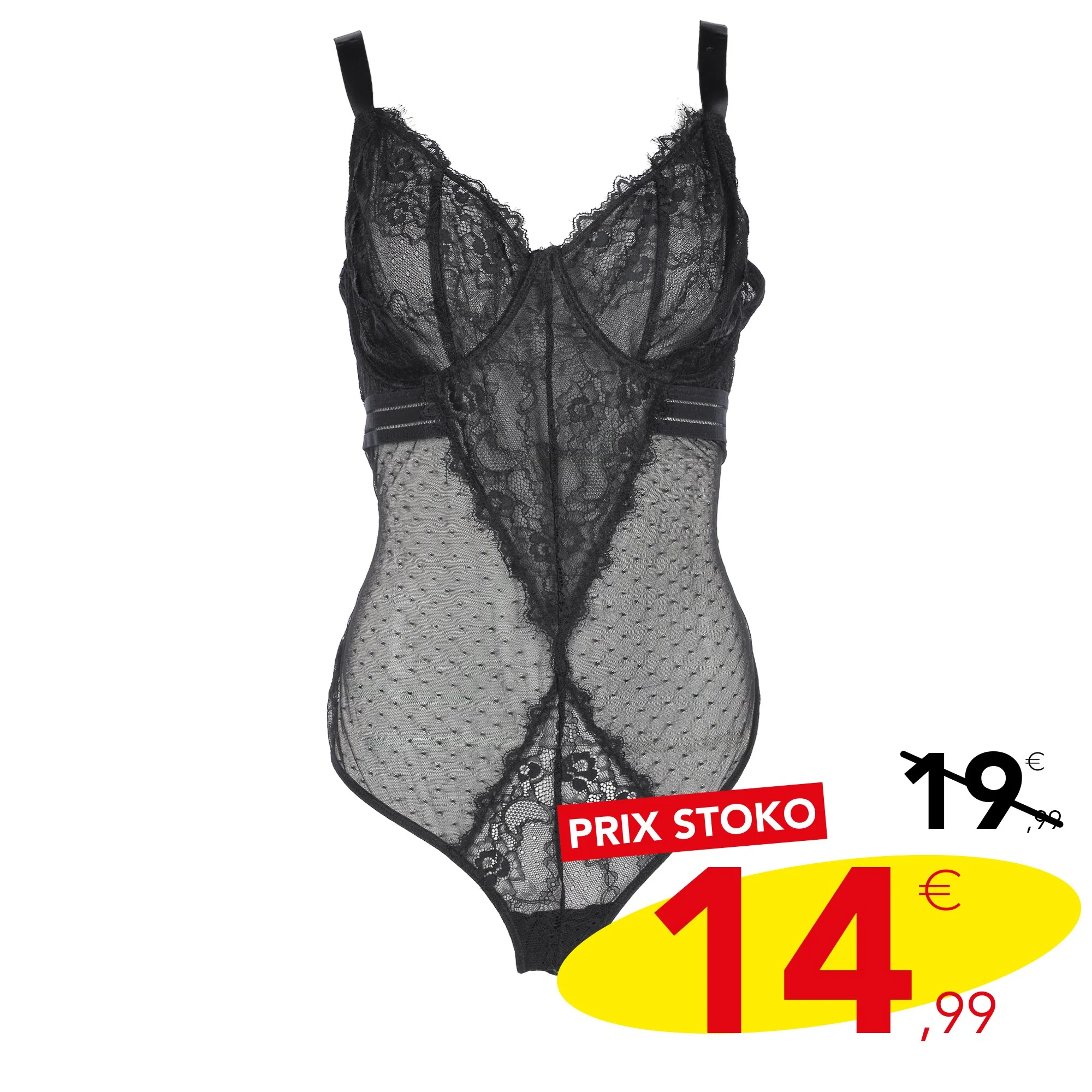 Body Tanga tout dentelle noir - Image 3