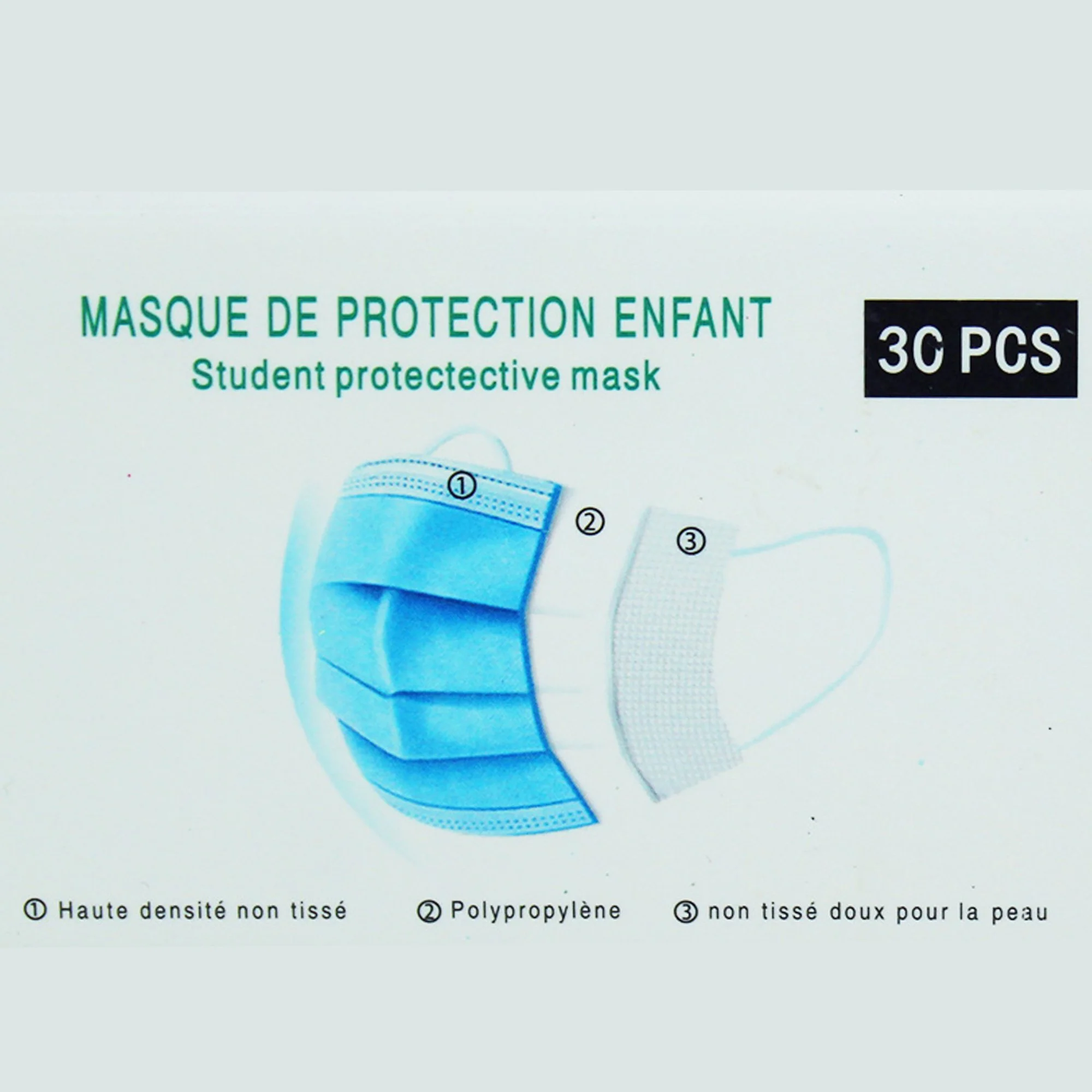 Boîte de 30 masques jetables pour enfant - Image 3