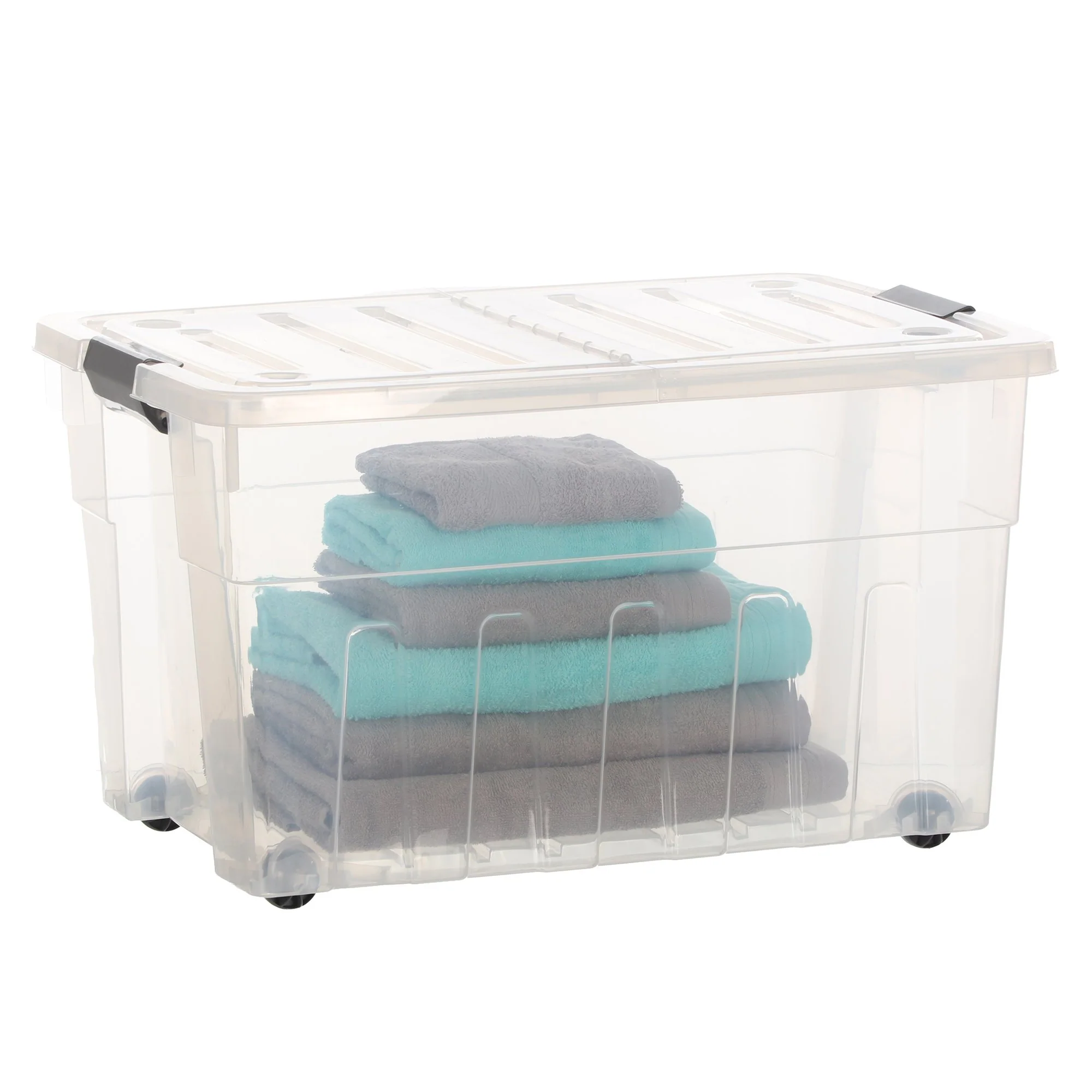 Boite de rangement à roulettes 65L - Image 3