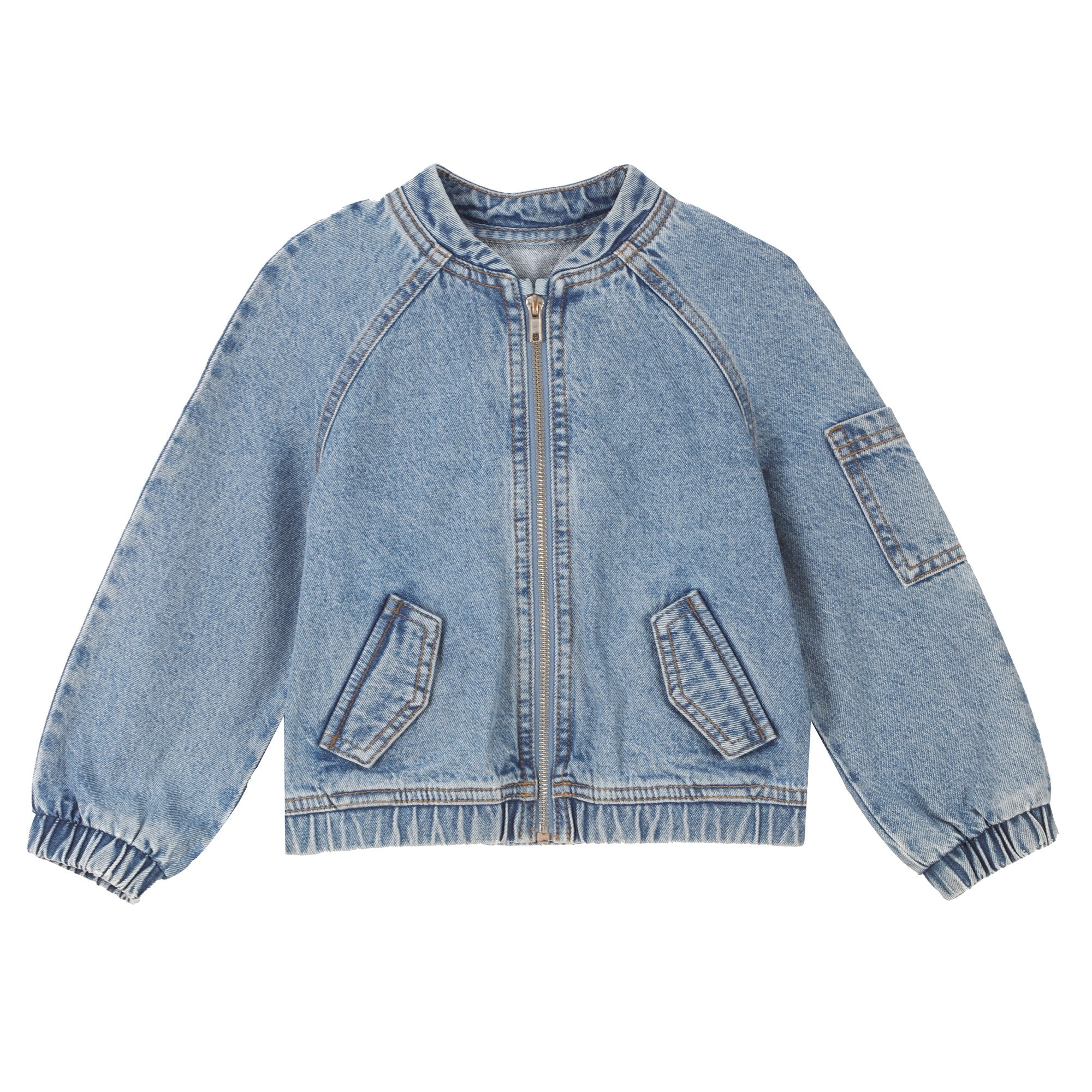 Bombers en jeans 3/12 ans - Bleu