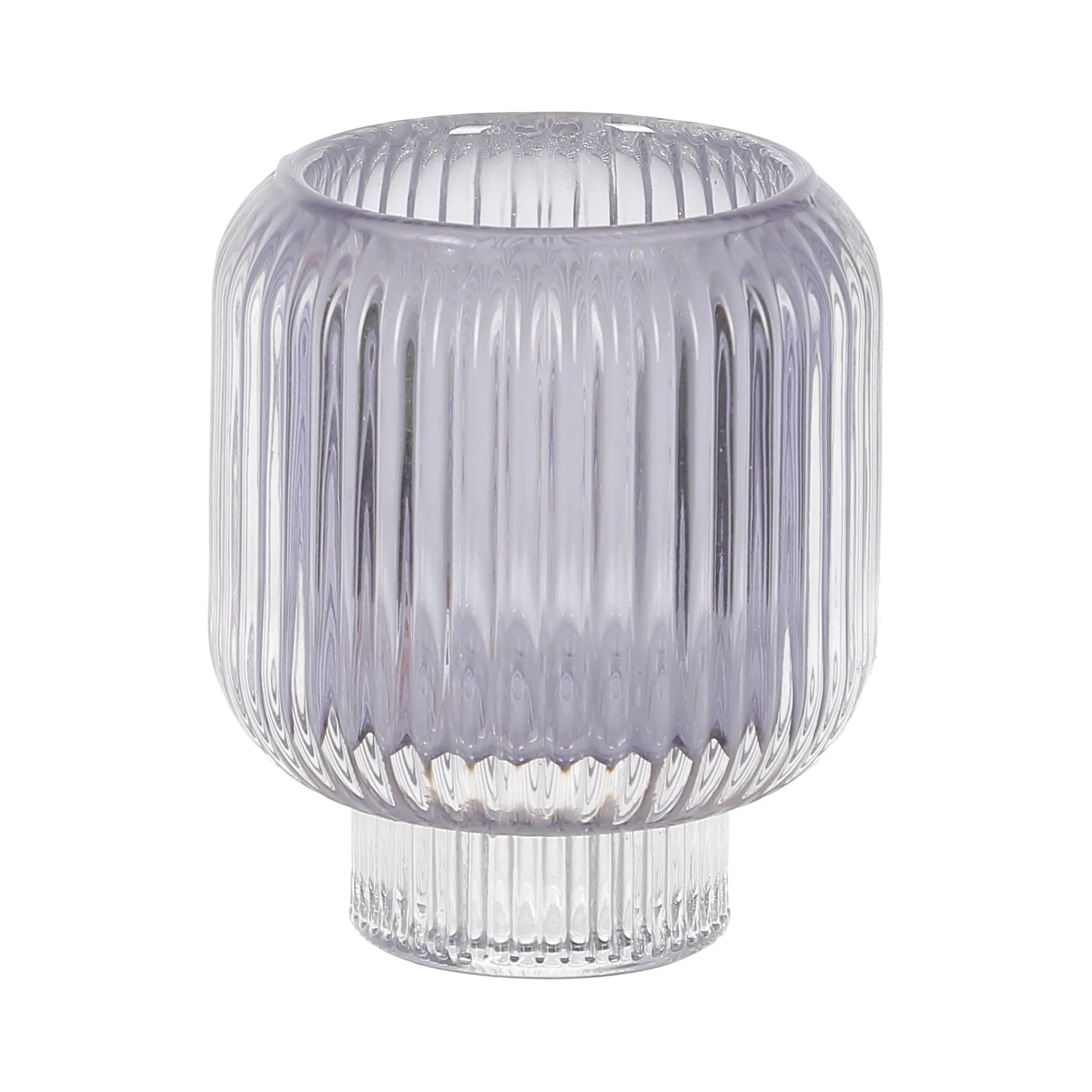 Bougeoir en verre - Violet - Image 3