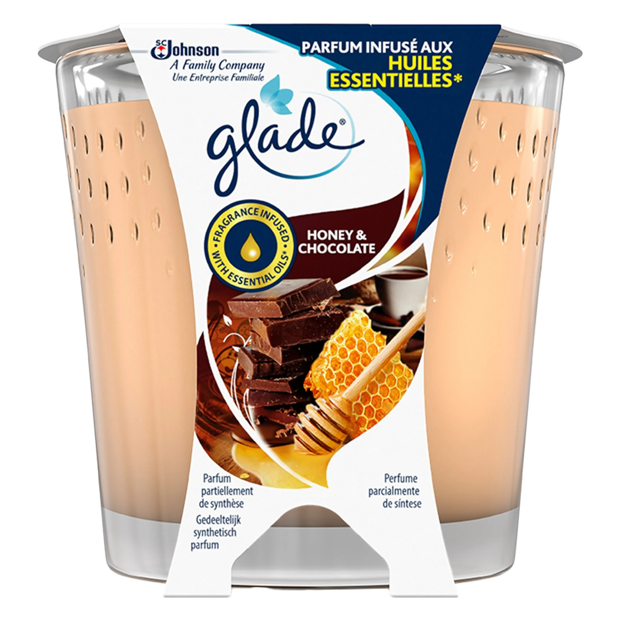 Bougie parfumée chocolat et miel