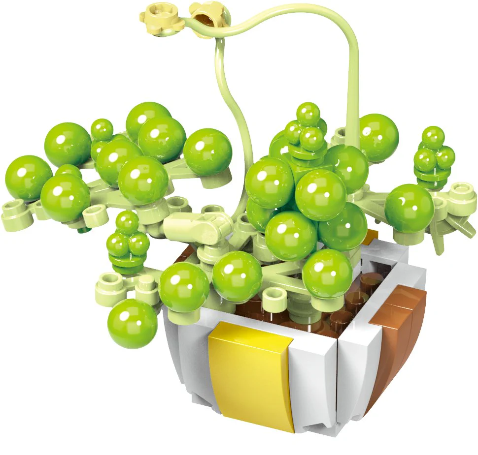 Brique de construction plante décorative - Blanc