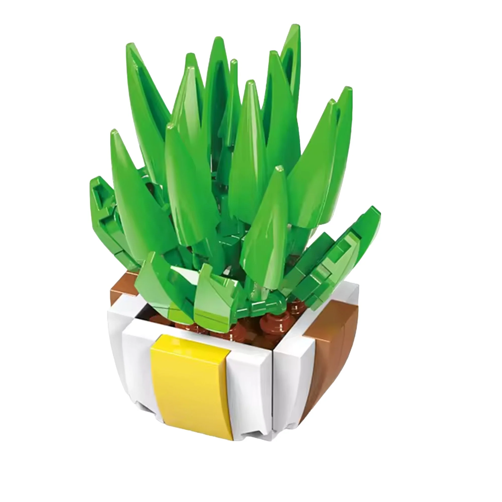 Brique de construction plante décorative - Kaki