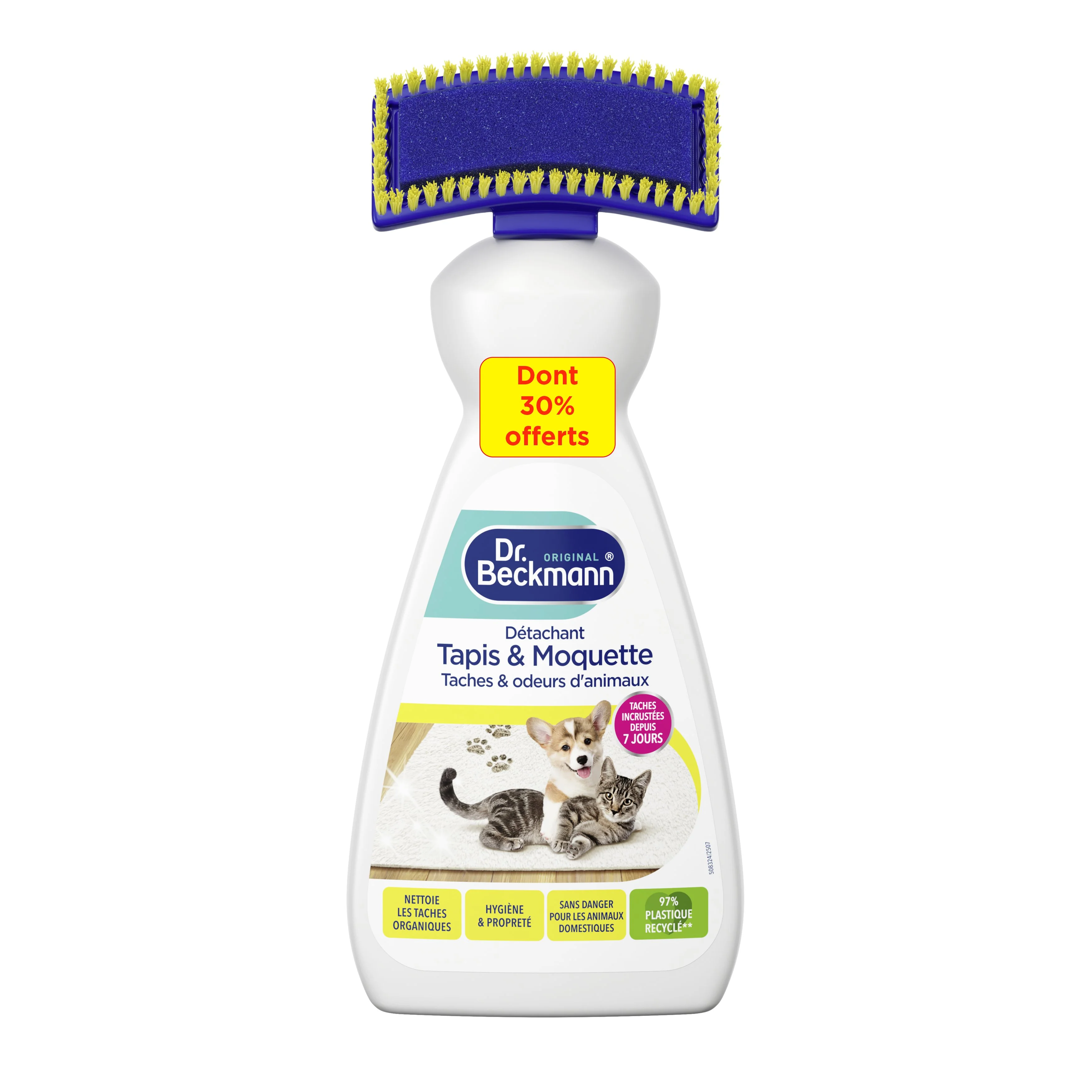 Brosse détachante + anti-odeurs spéciale animaux