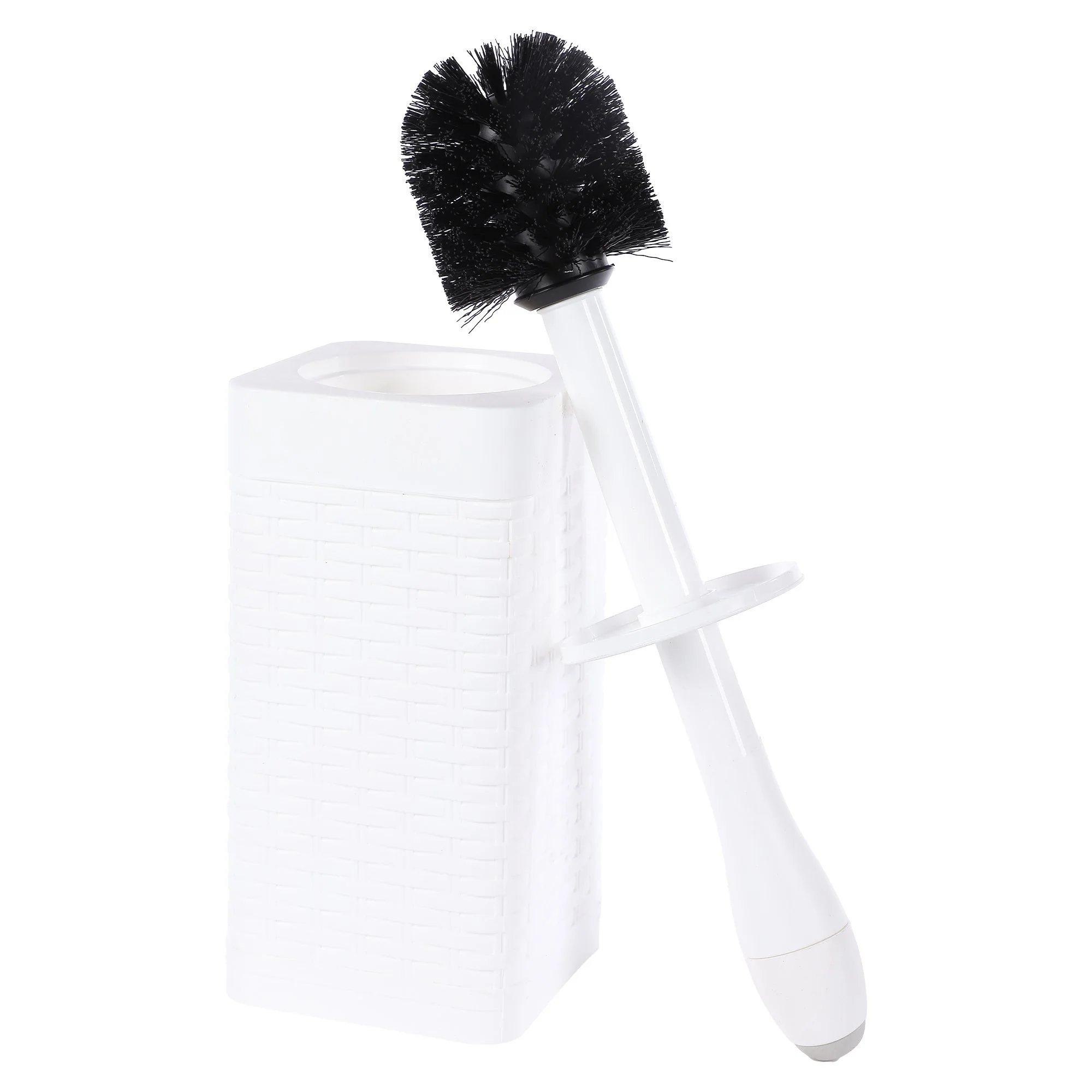 Brosse WC Carrée avec réservoir + support  - Blanc - Image 3