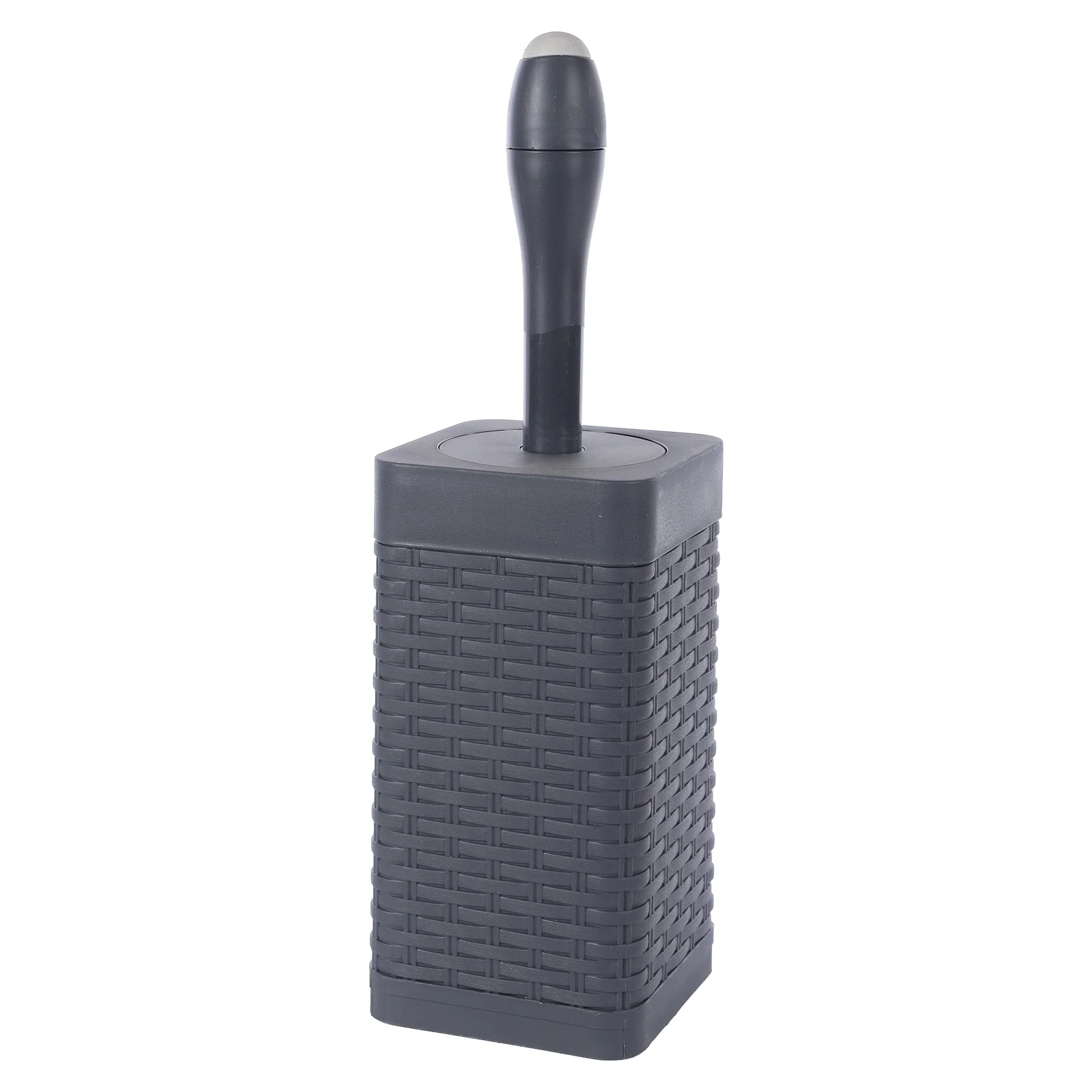Brosse WC Carrée avec réservoir + support  - Noir