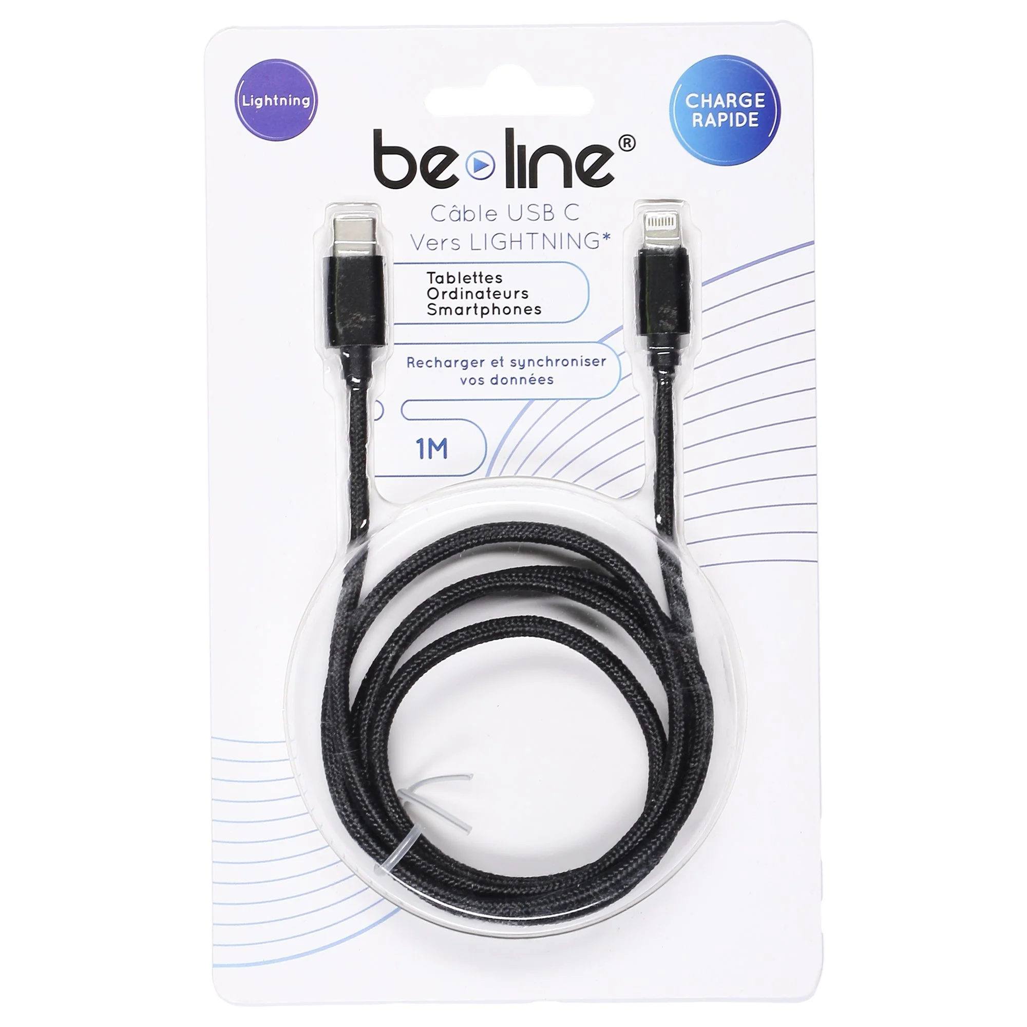 Câble de charge USB C vers Lightning 1m
