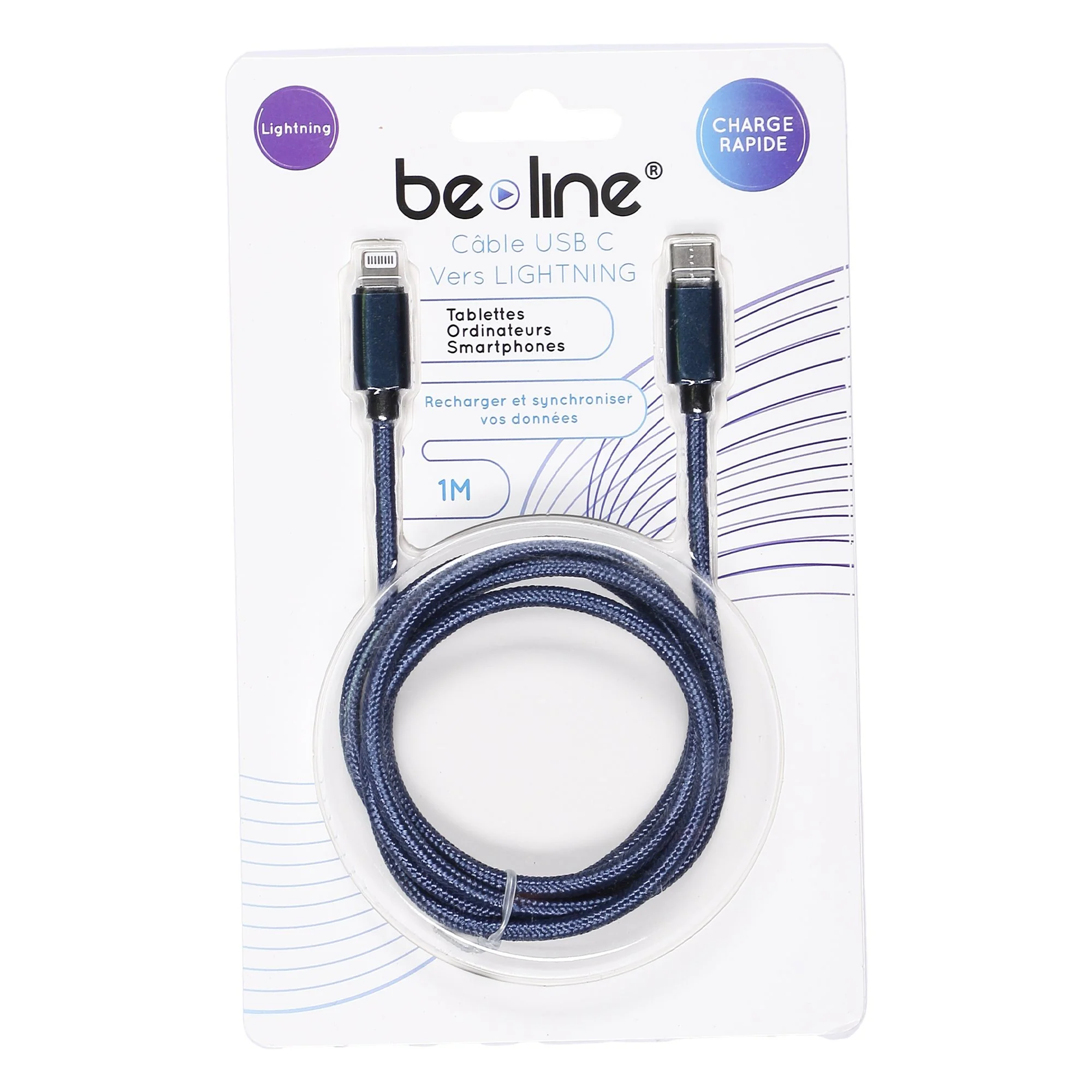 Câble de charge USB C vers Lightning 1m - Image 2