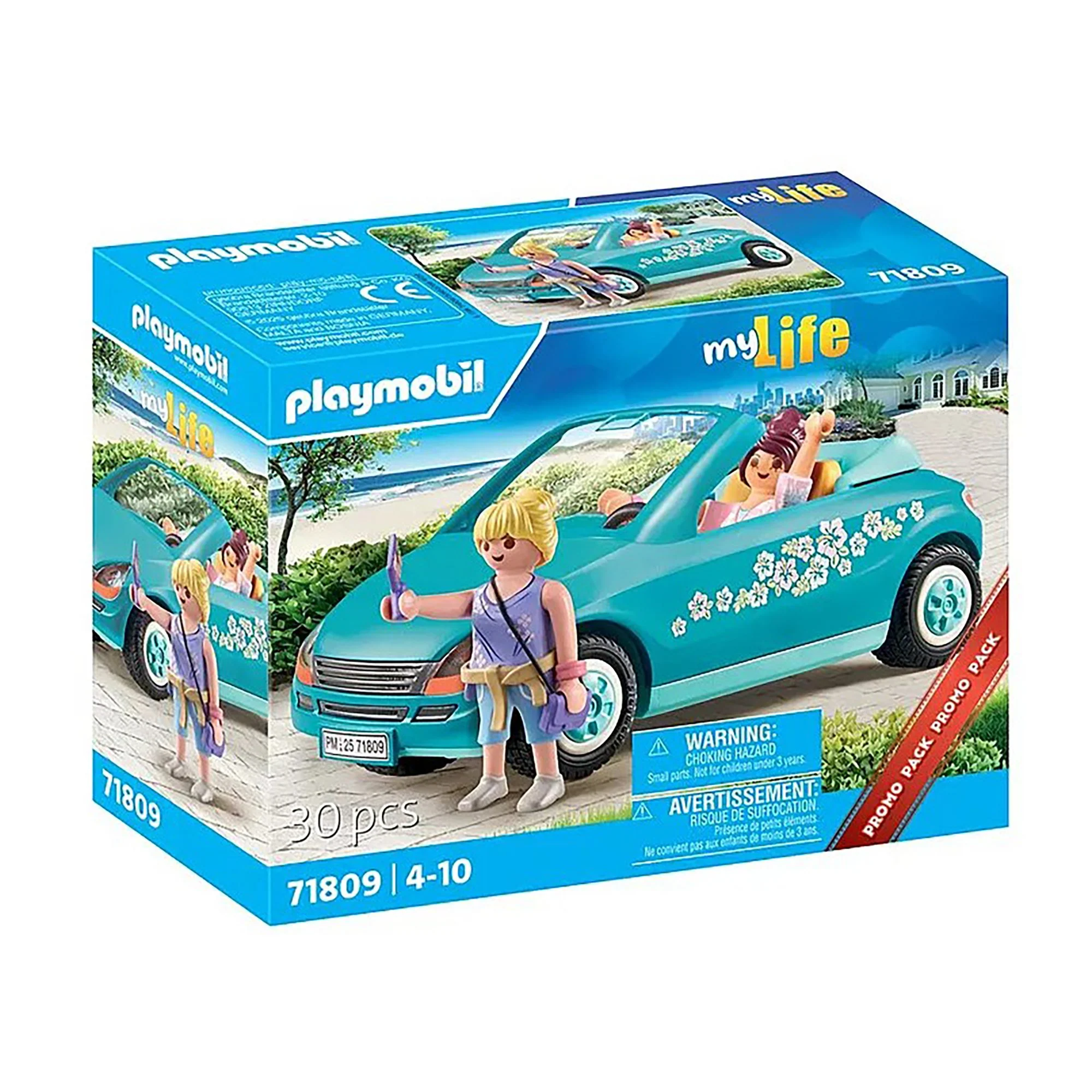 Cabriolet et jeunes filles avec perche à selfie Playmobil