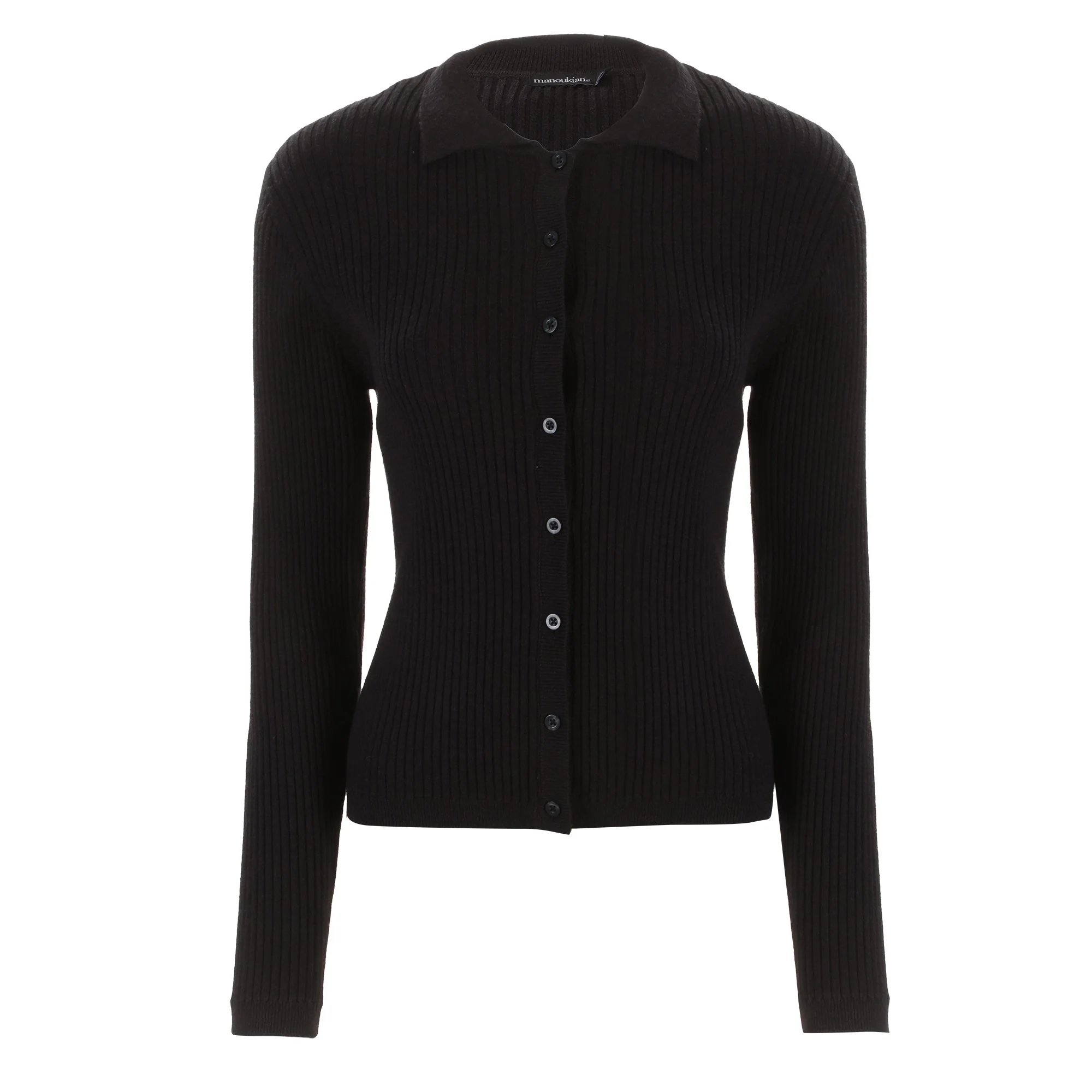 Cardigan col polo  - Gris