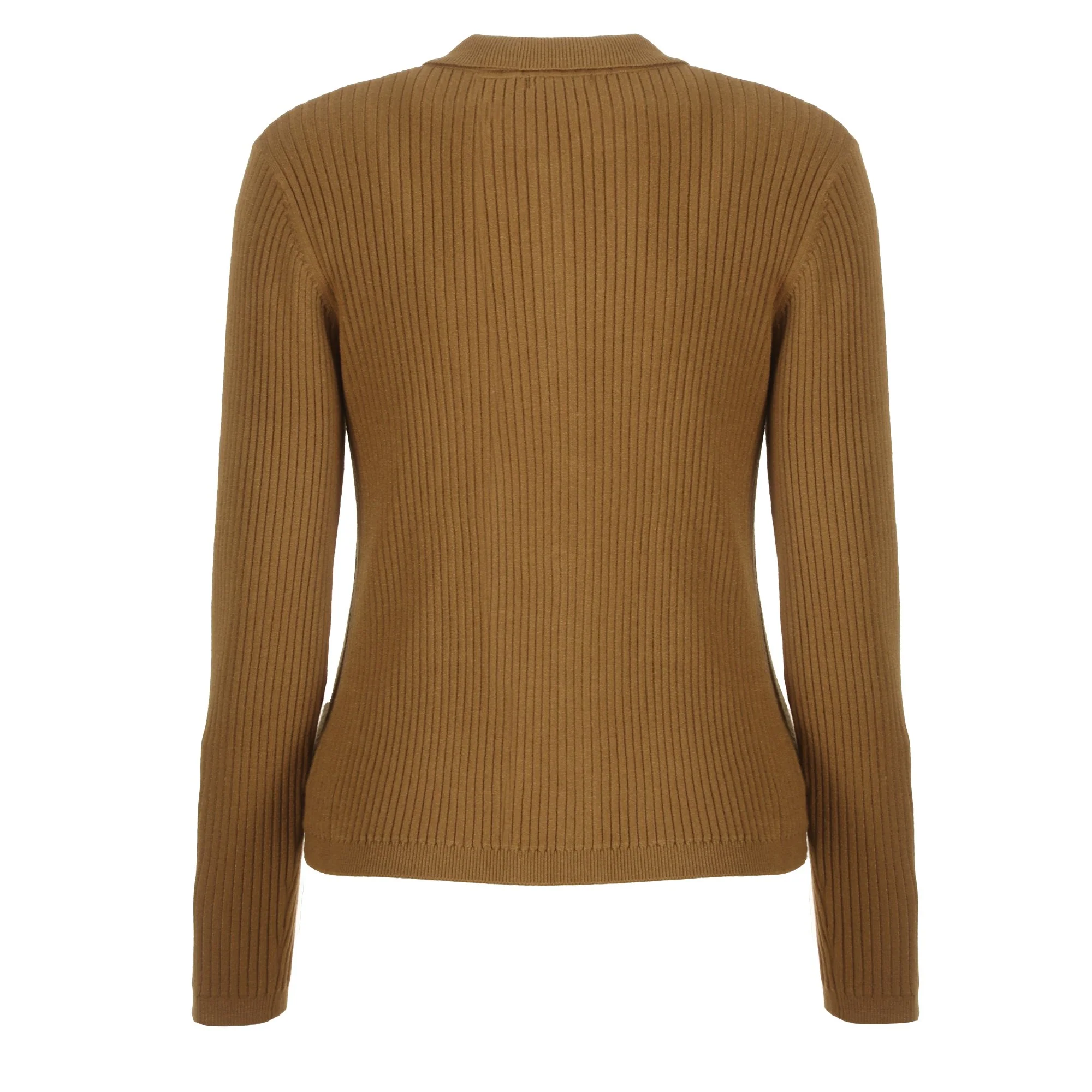 Cardigan col polo - Jaune - Image 2