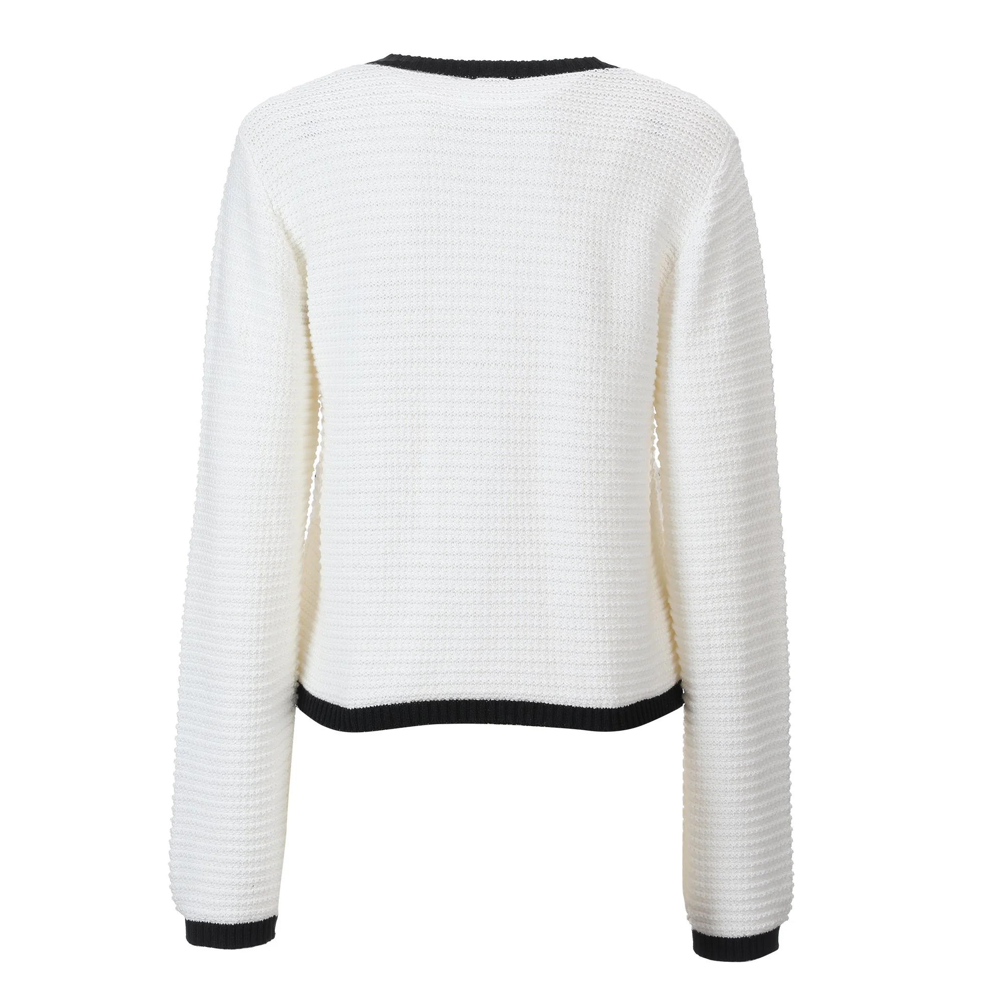 Cardigan col rond - Blanc - Image 2