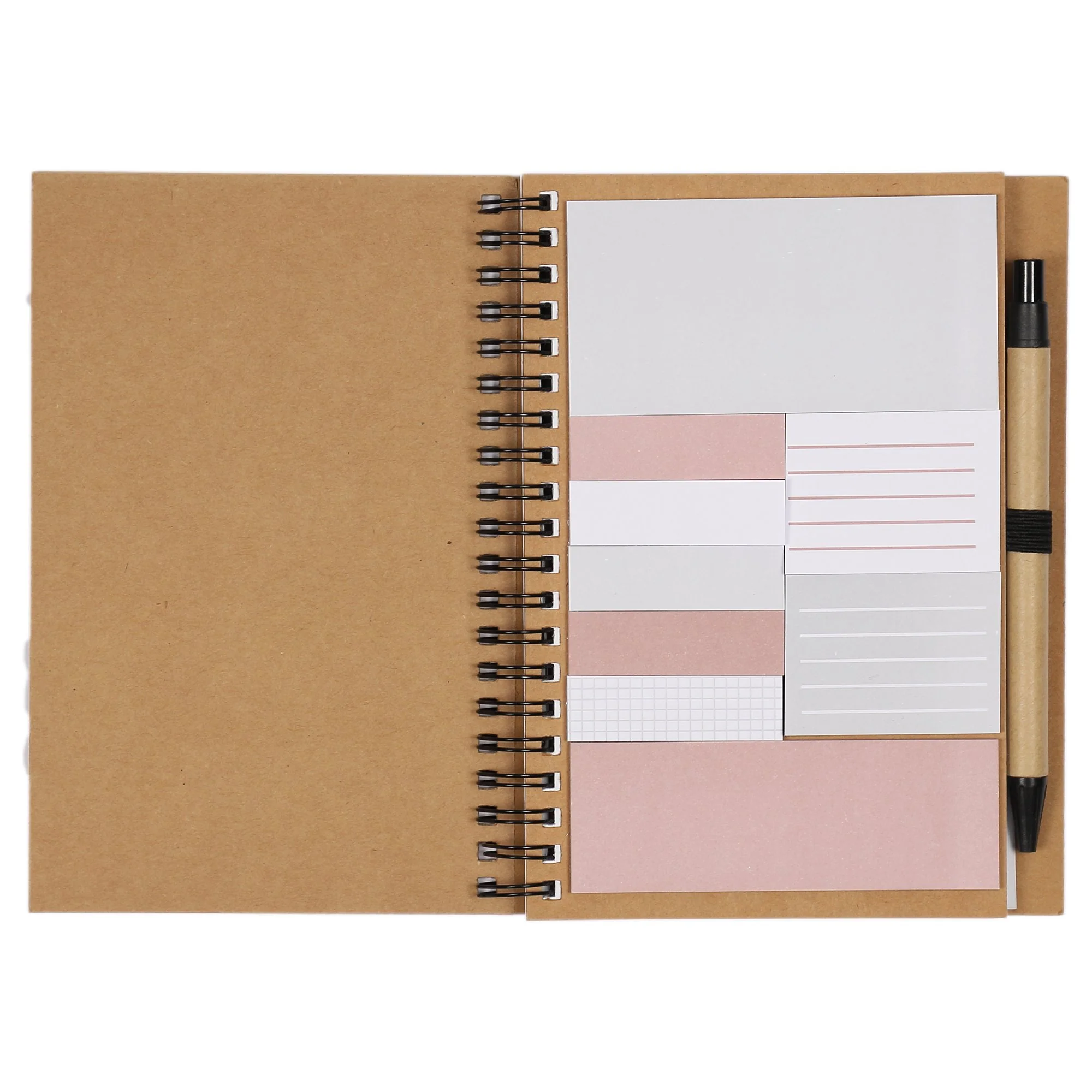 Carnet en papier recyclé A6 avec note adhésives 120 pages - Image 2