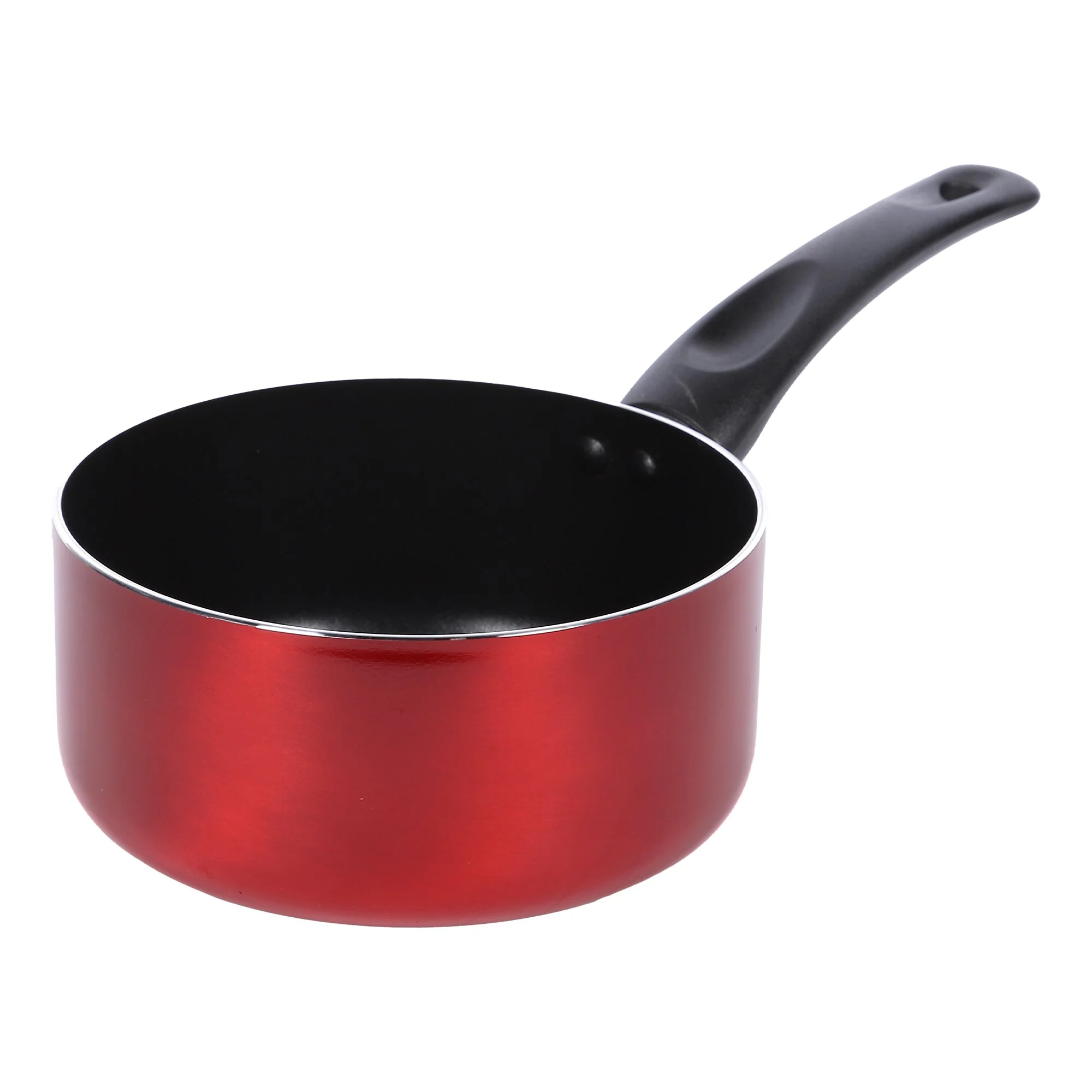Casserole en aluminium rouge métallisé 18 cm
