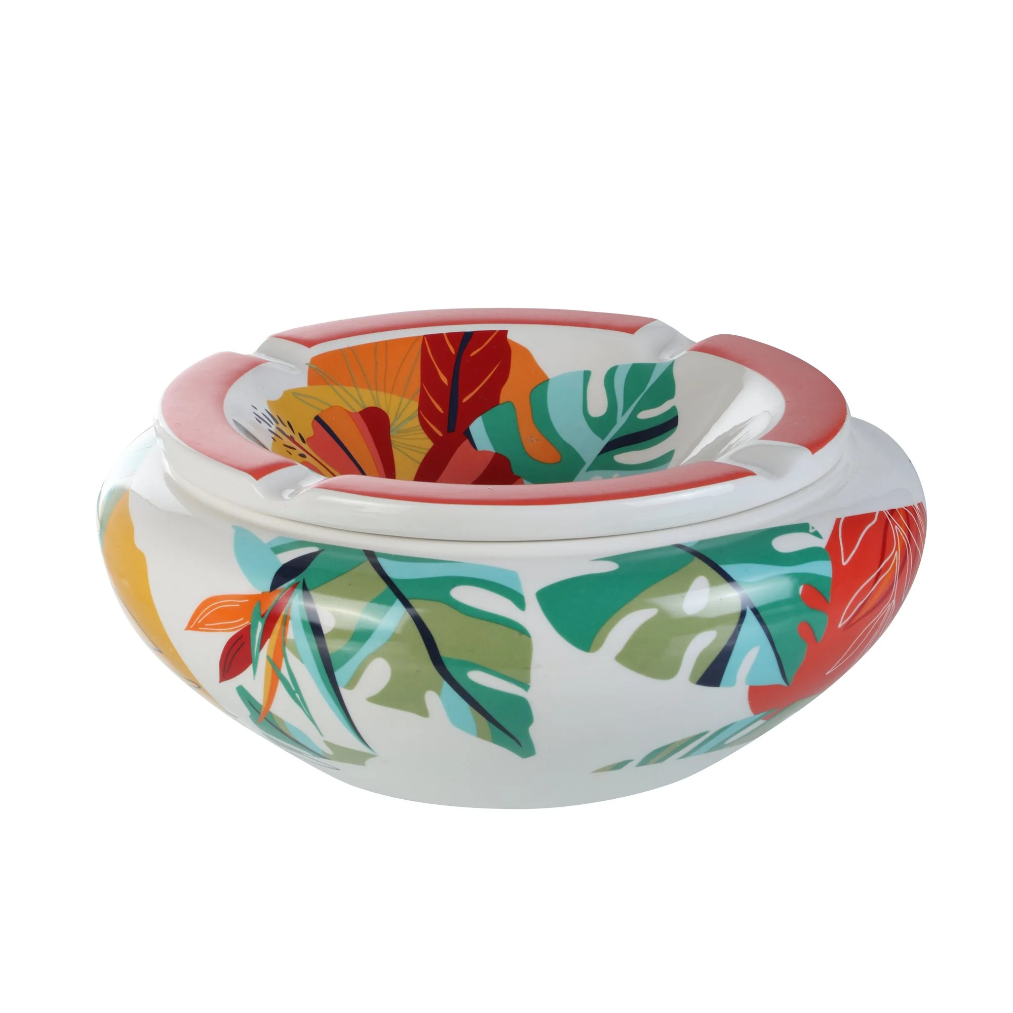 Cendrier floral céramique XXL