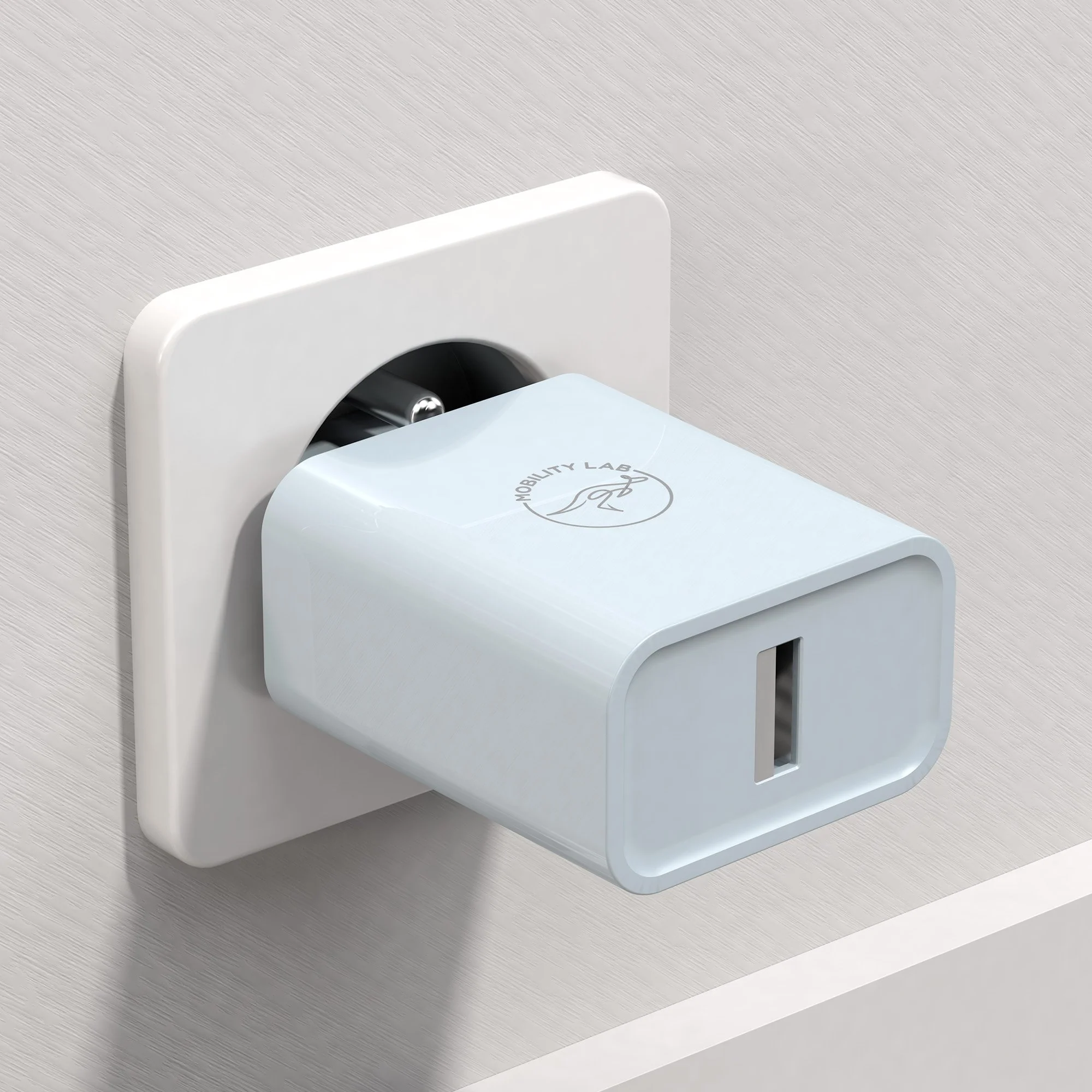 Chargeur secteur 12W bleu - Image 3