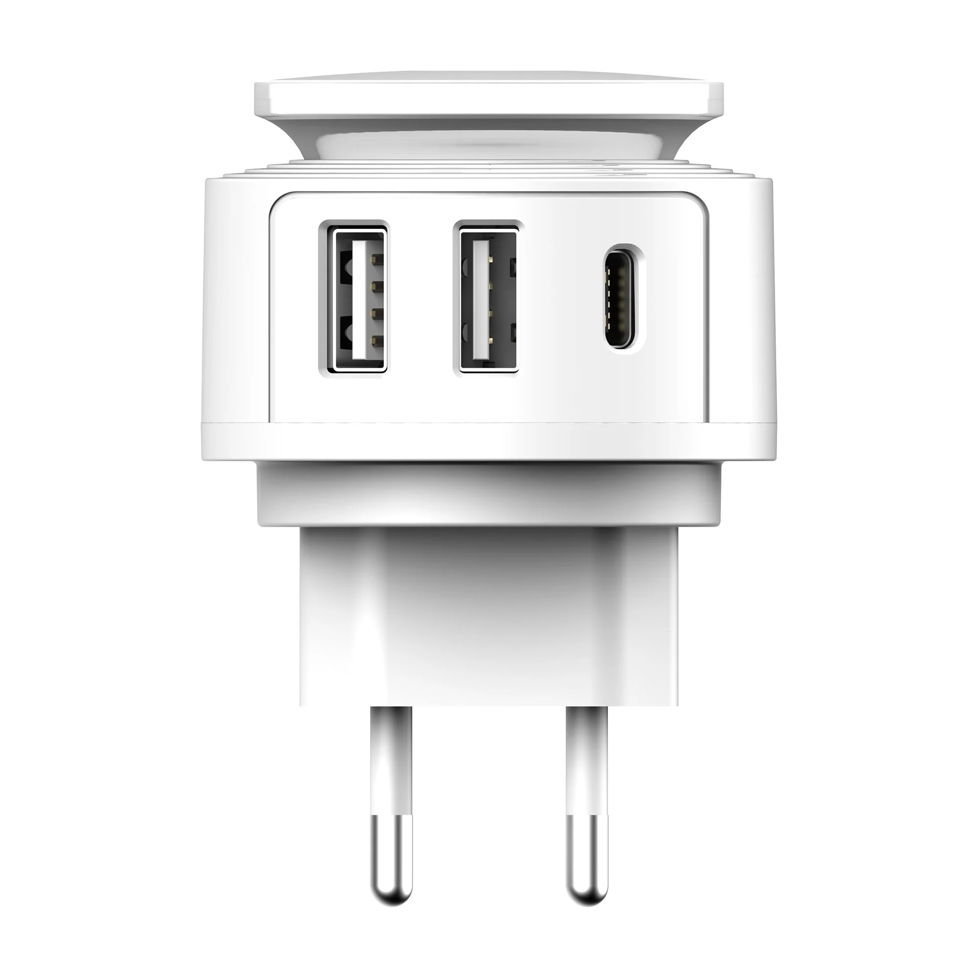 CHARGEUR SECTEUR AVEC 2 PORTS TYPE USB C & 2 PORTS  15W + VEILLEUSE - Image 4