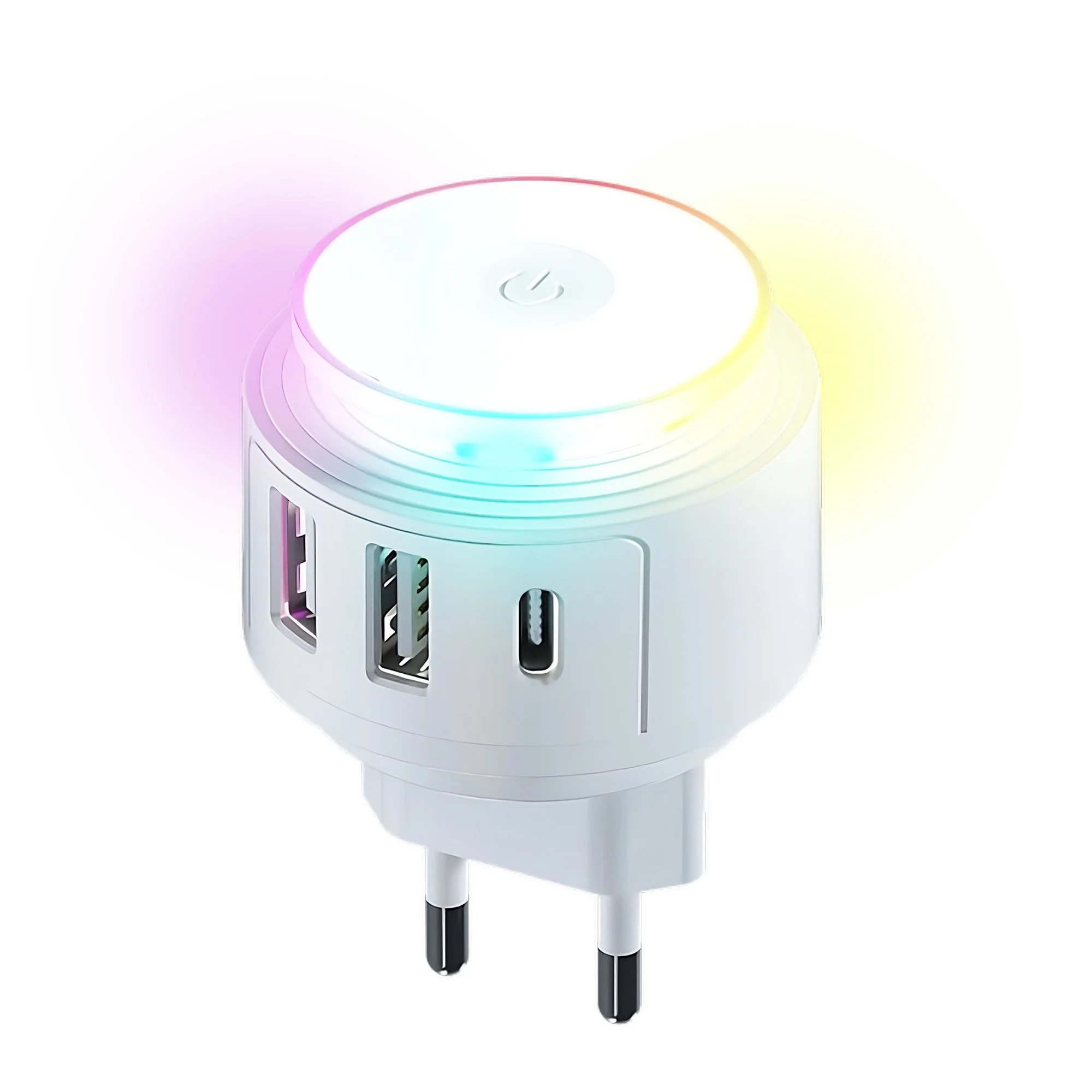 CHARGEUR SECTEUR AVEC 2 PORTS TYPE USB C & 2 PORTS  15W + VEILLEUSE - Image 5