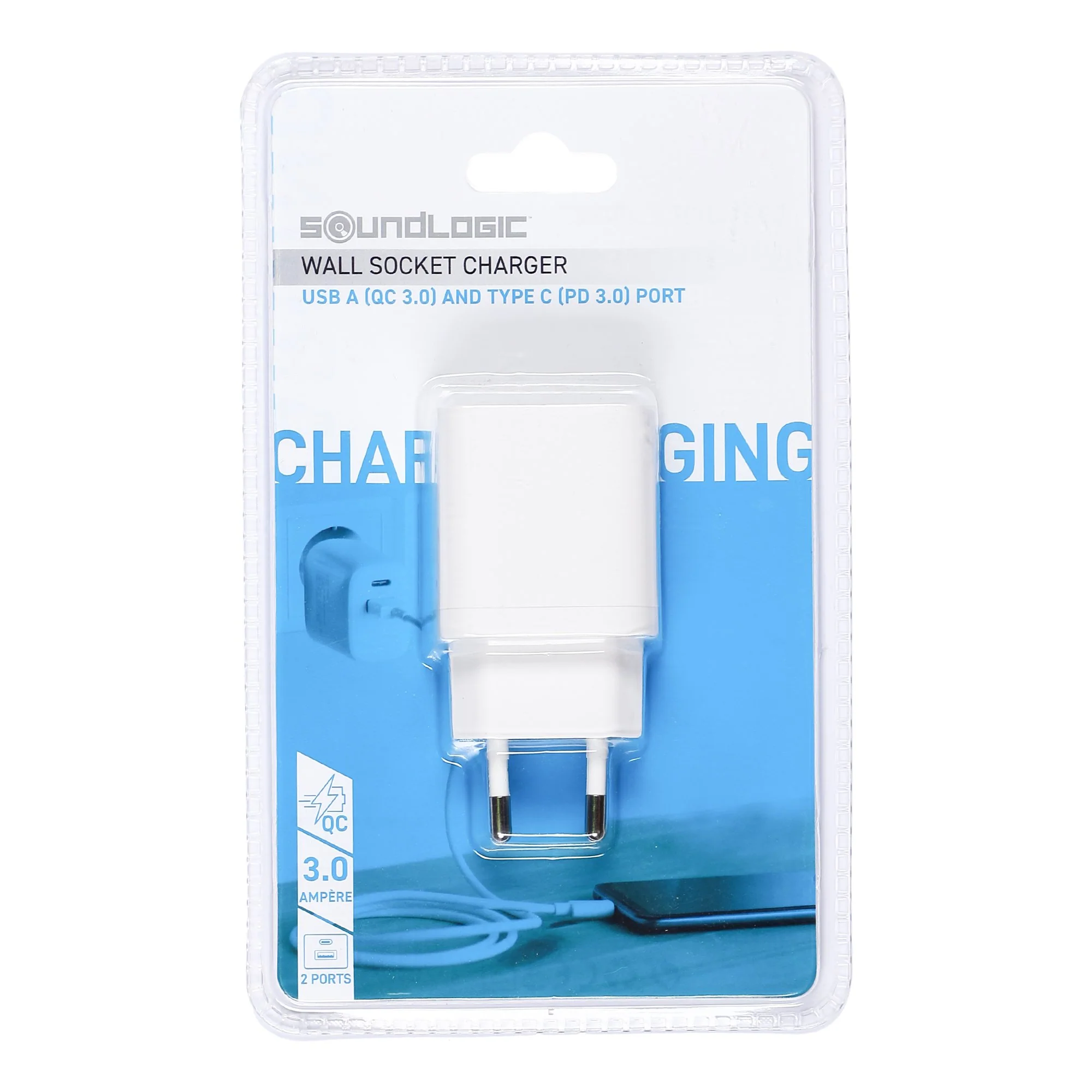 Chargeur secteur port USB A et USB C