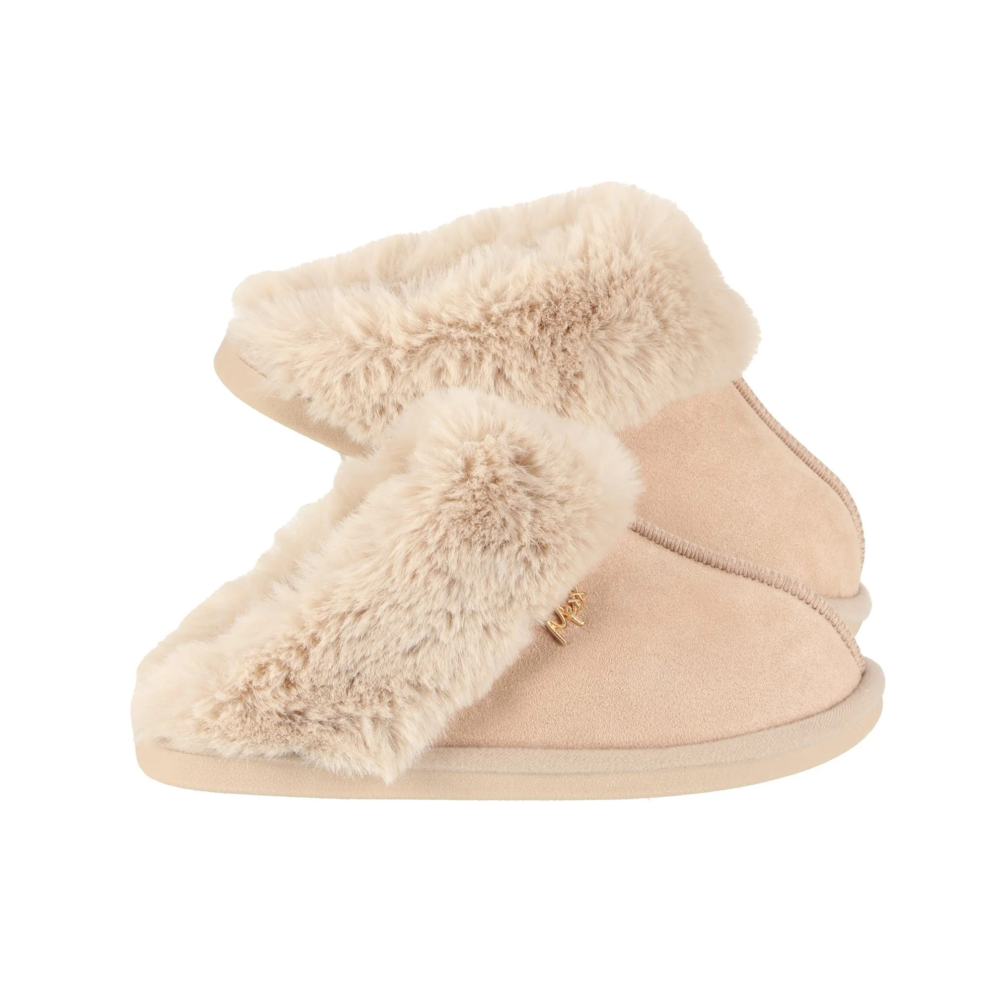 Chaussons fourrés - Beige - Image 4