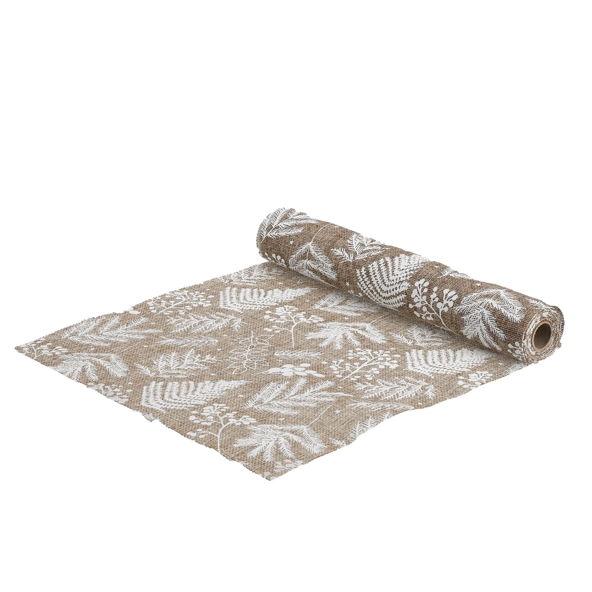 Chemin de table feuillage en jute