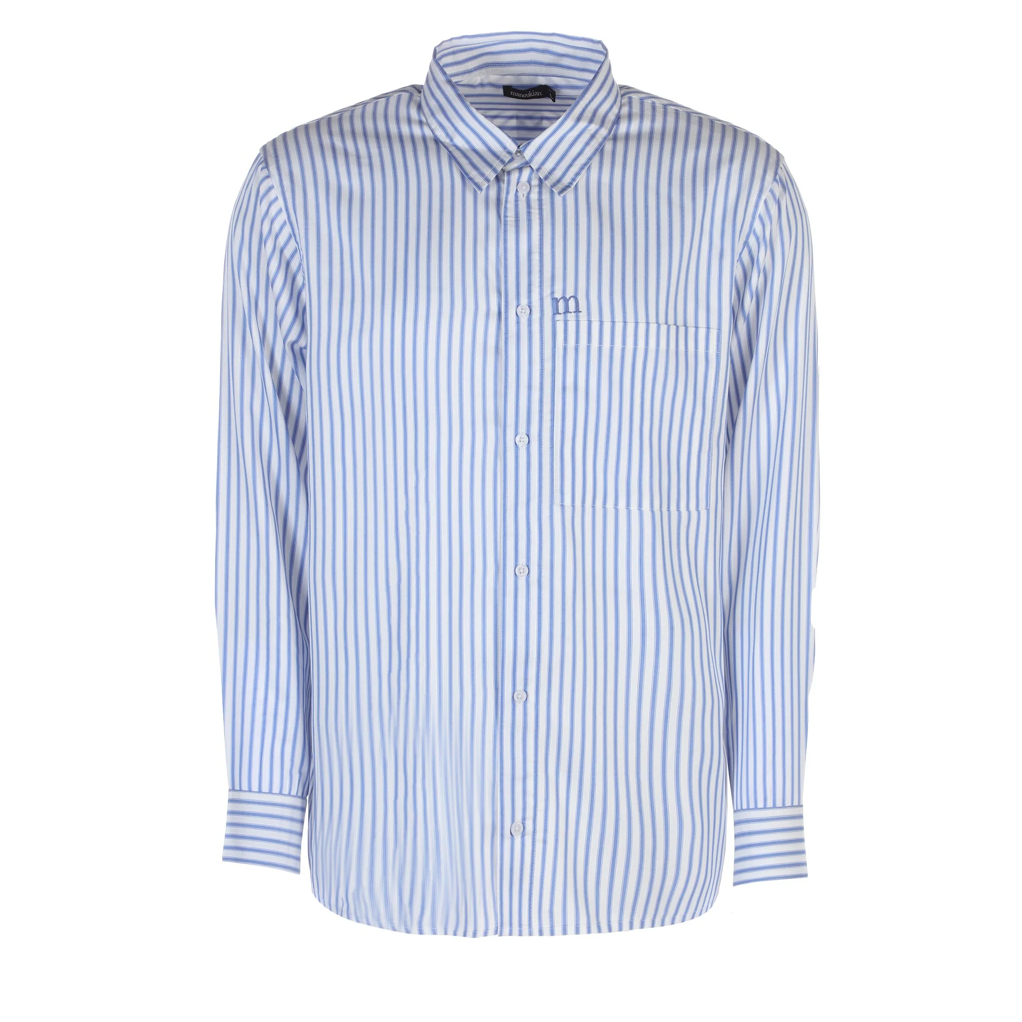 Chemise à rayures  - Blanc