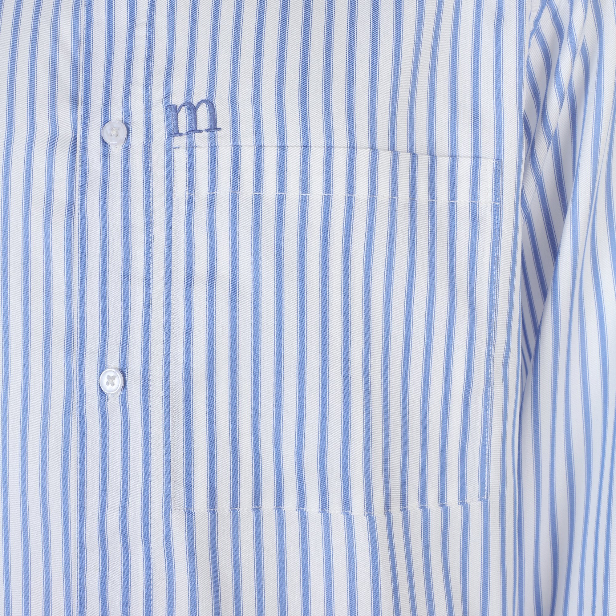 Chemise à rayures  - Blanc - Image 3