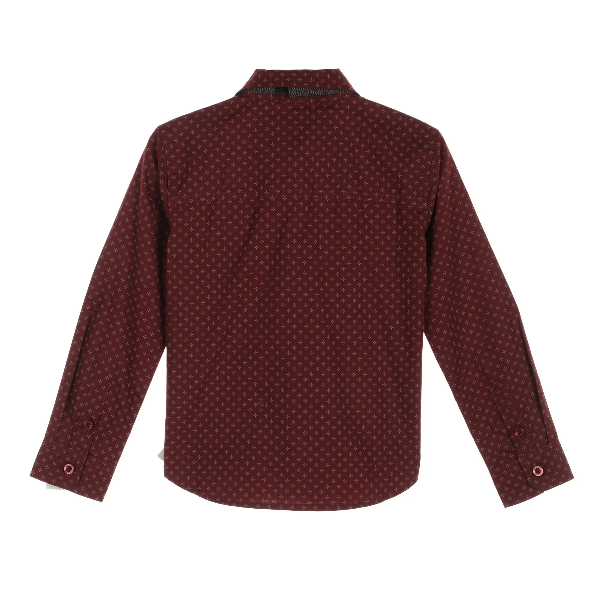 Chemise avec nœud papillon 3/12 ans - Rouge