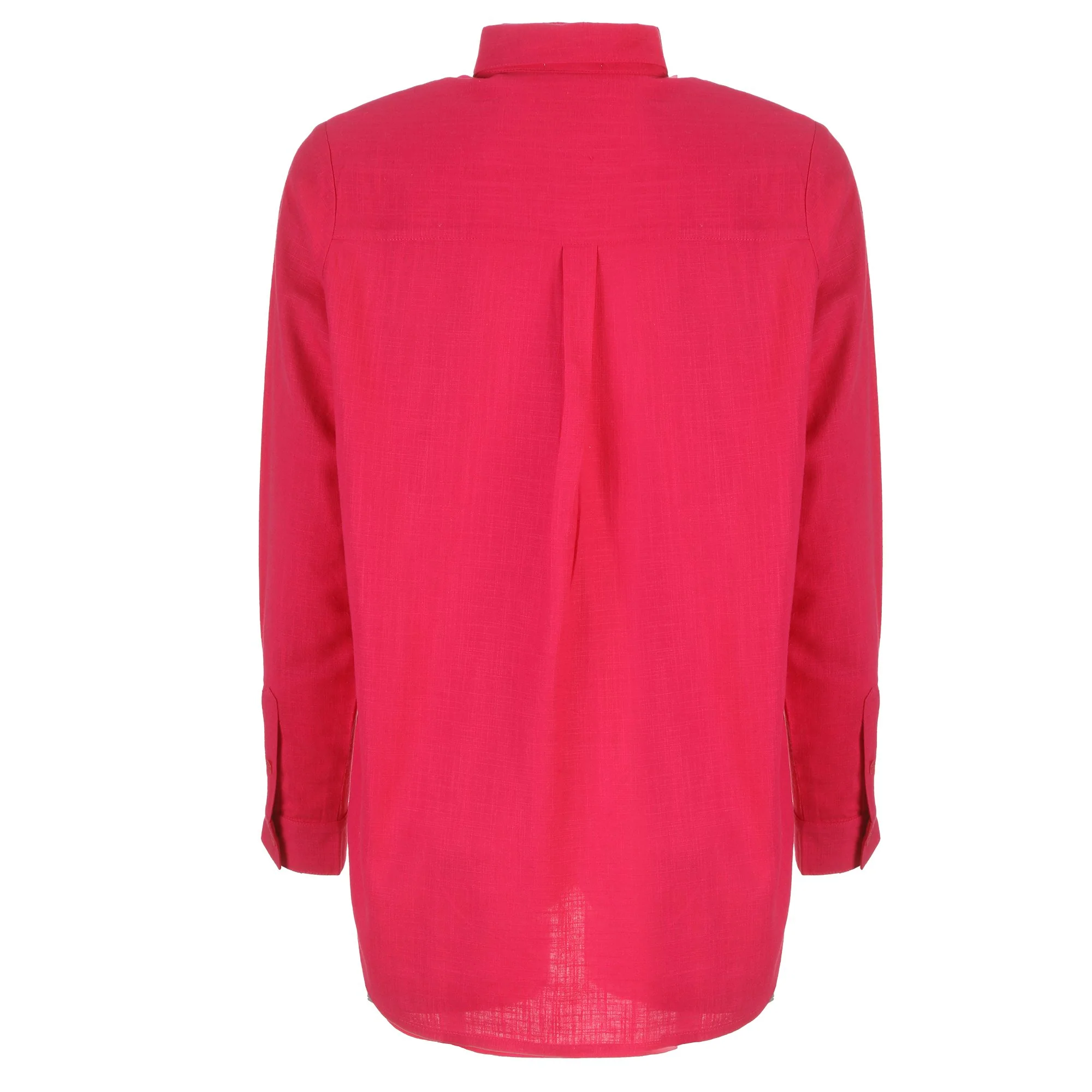 Chemise en lin mélangé - Rose foncé - Image 2