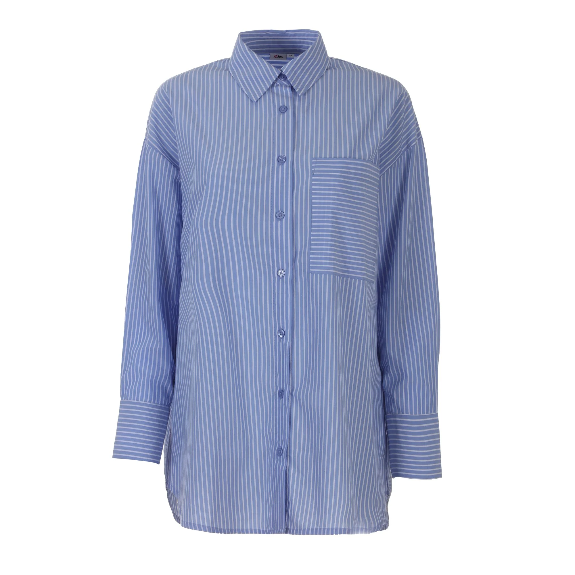 Chemise en popeline - Bleu - Image 5